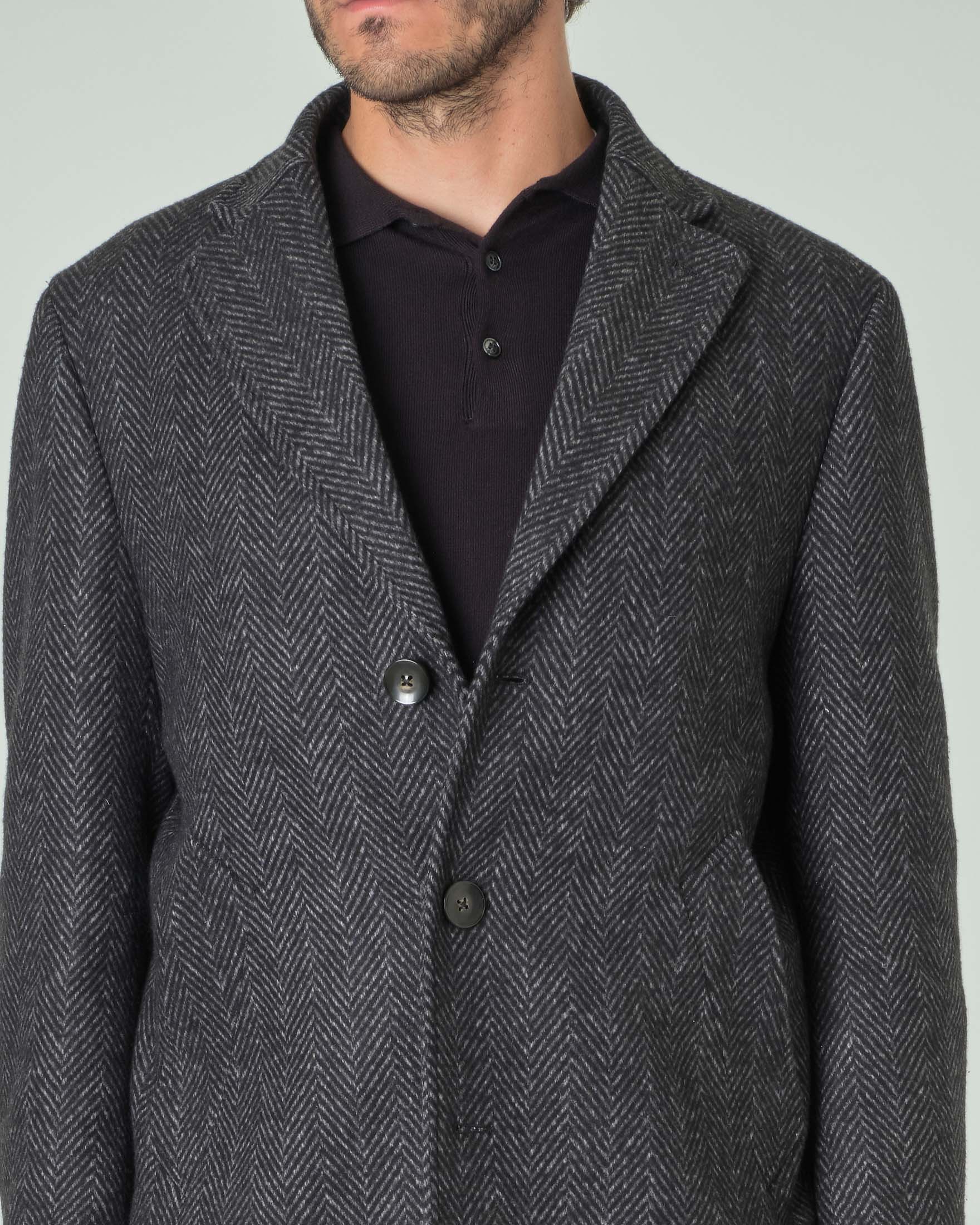 Cappotto Uomo Giubbotto in Panno Invernale Made in Italy Dresserd - GRIGIO