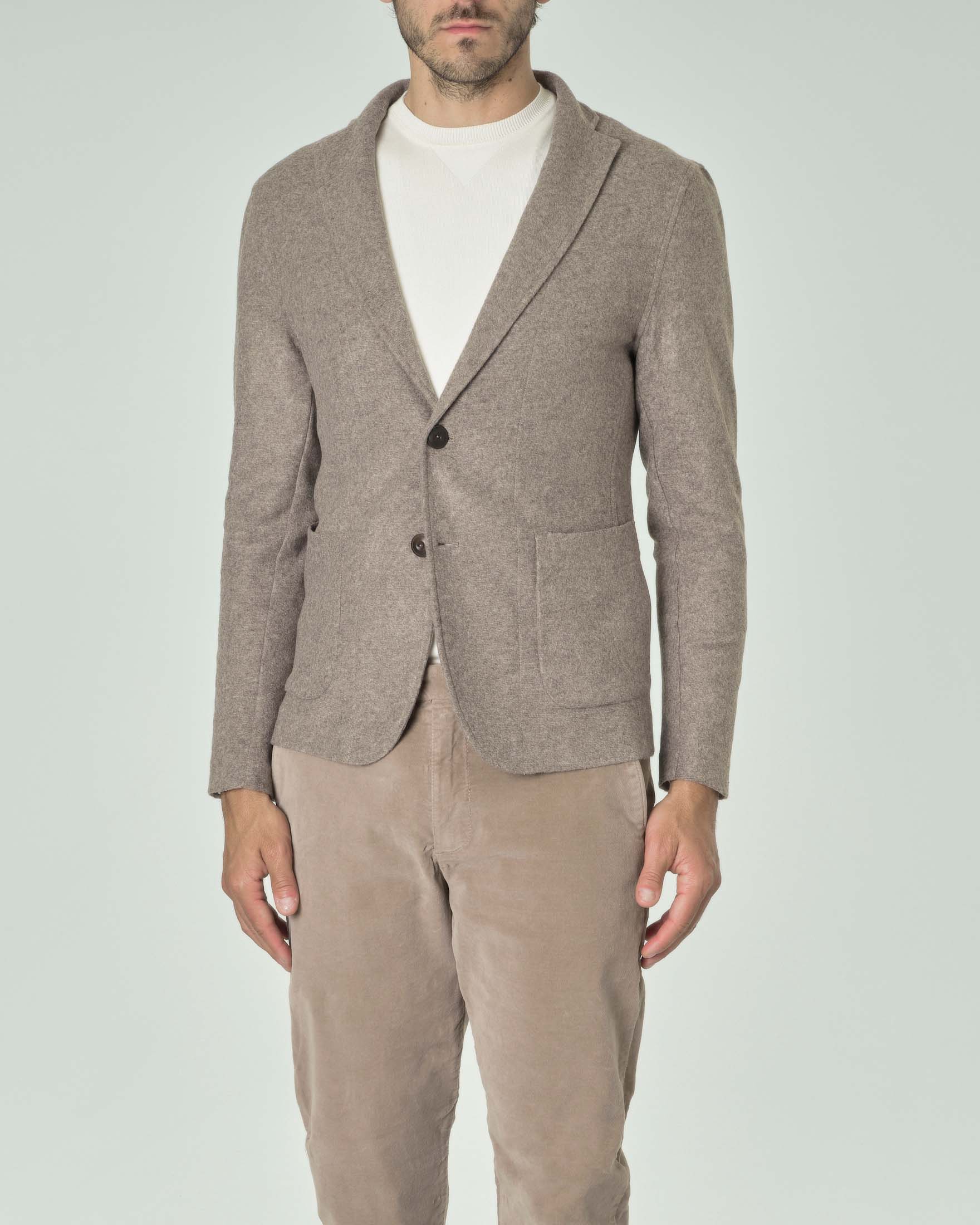 Giacca maglia Paul Baker beige in misto lana