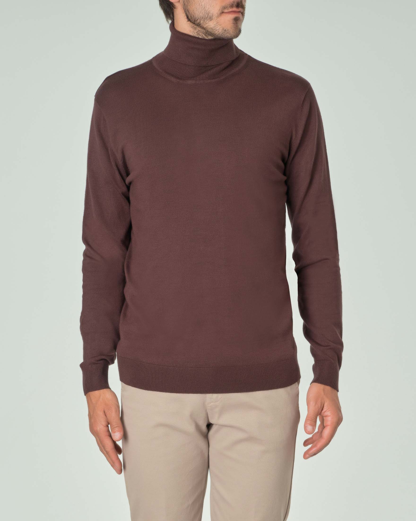 Dolcevita marrone uomo outlet