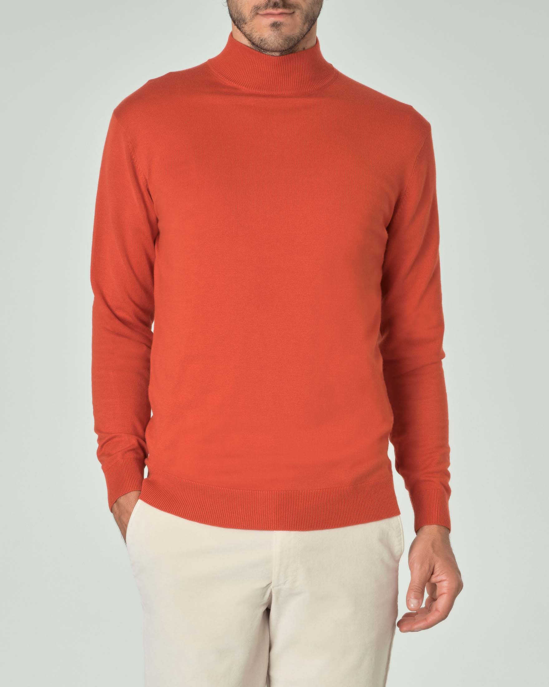 Lupetto arancione tinta unita