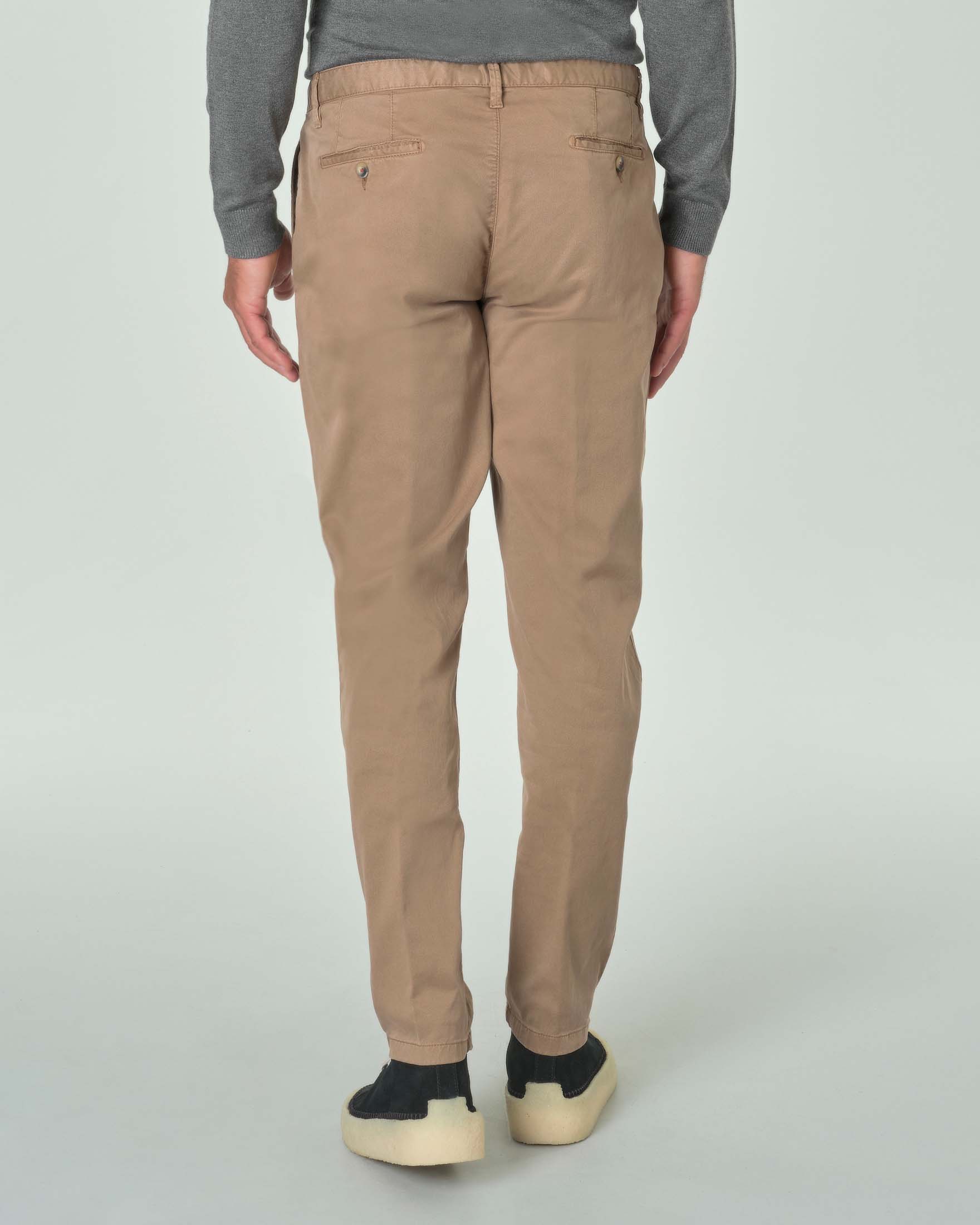 CAPO 05: PANTALONE SARTORIALE MARRONE IN COTONE main image 0