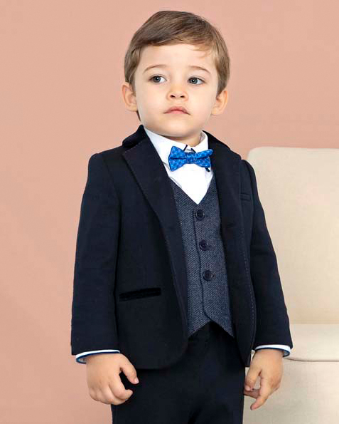 Completo giacca e pantalone blu in punto milano Abel Lula