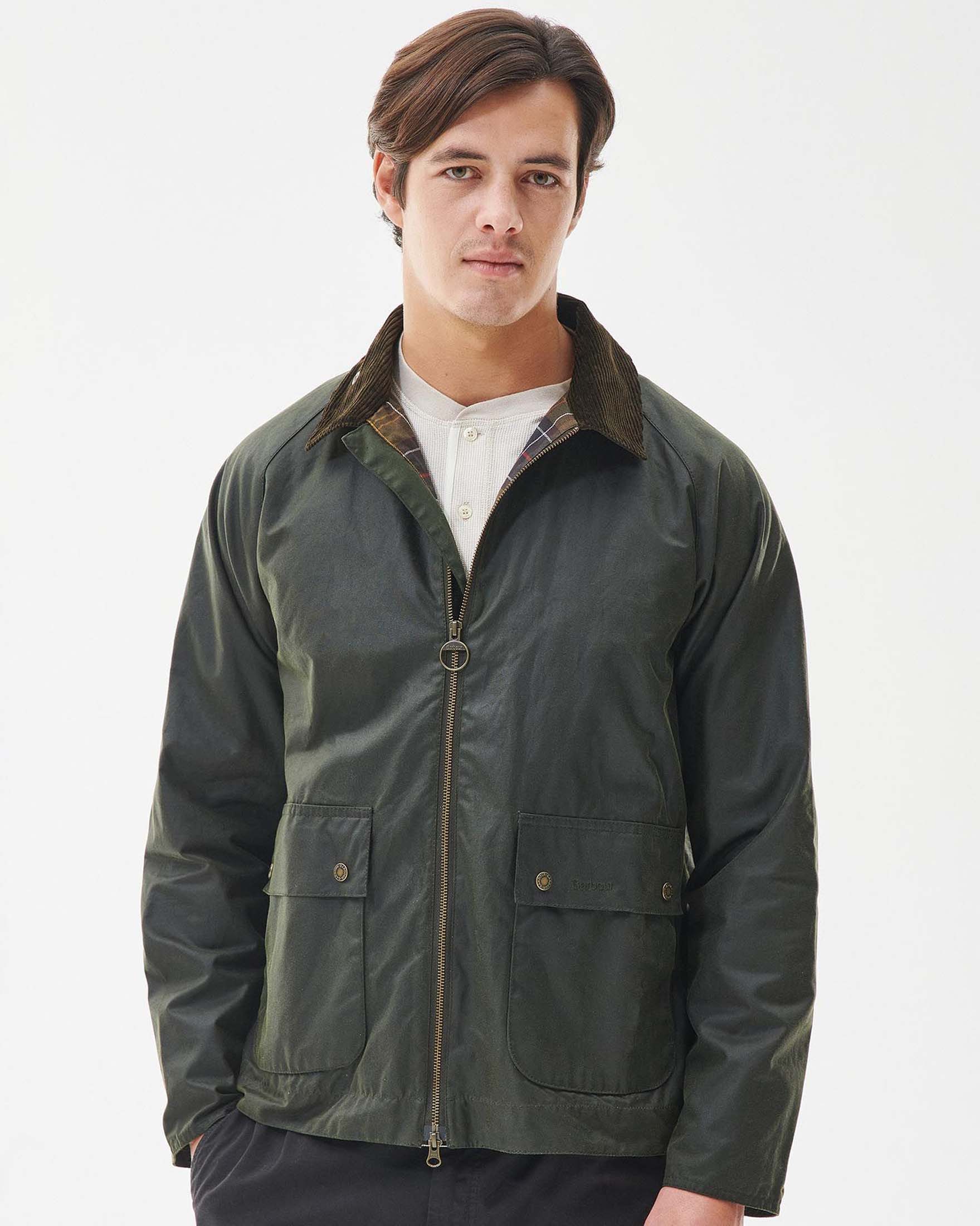 Giacca Bedale Short Wax verde militare