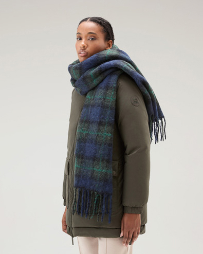 Sciarpa fantasia black watch blu e verde in alpaca image