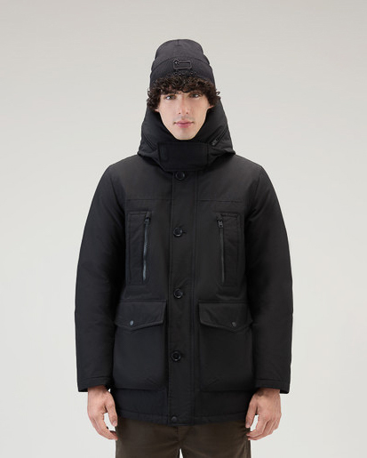 Arctic Parka Evolution Woolrich nero in Ramar Cloth Pellizzari