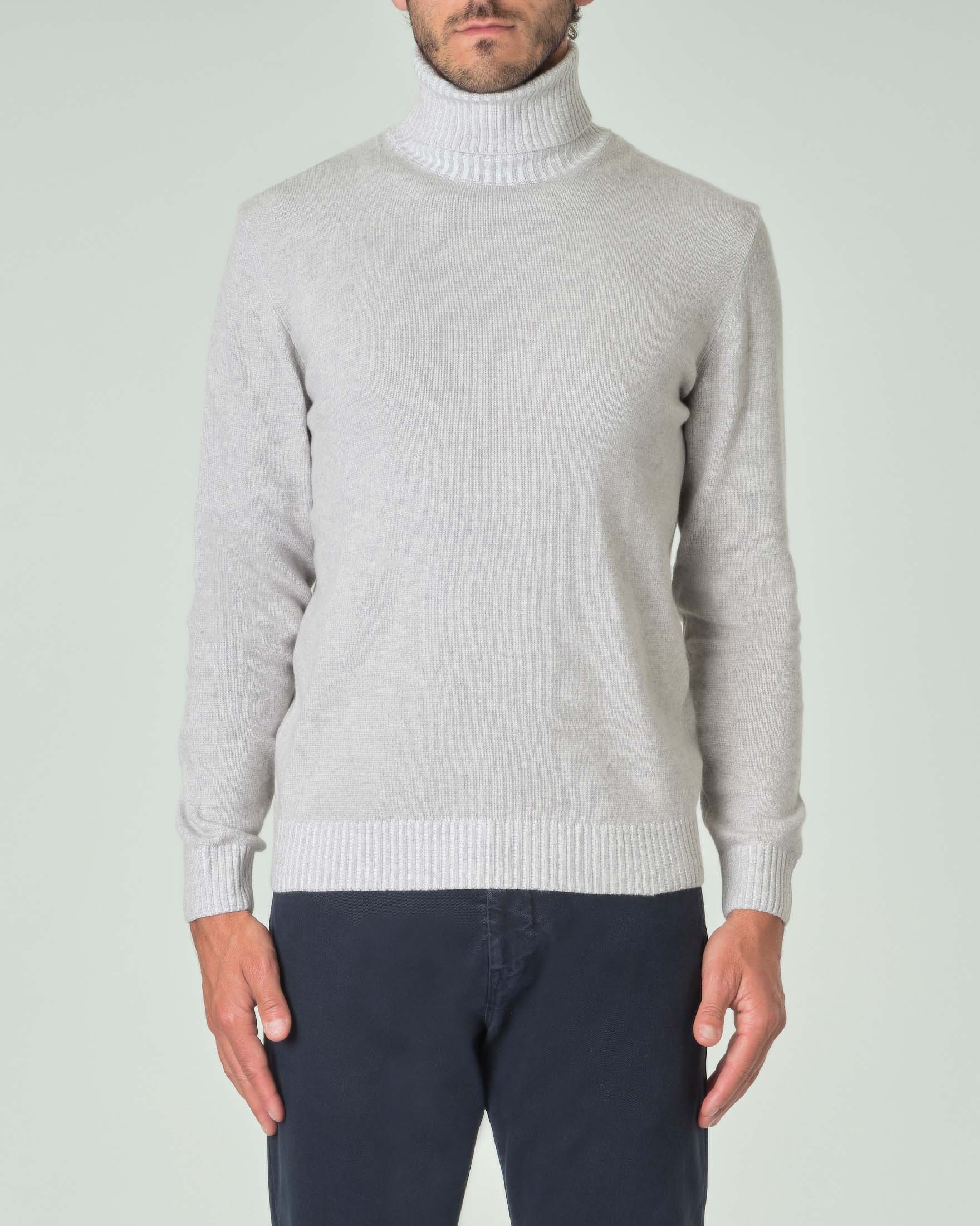 Dolcevita grigio in misto lana e cachemire