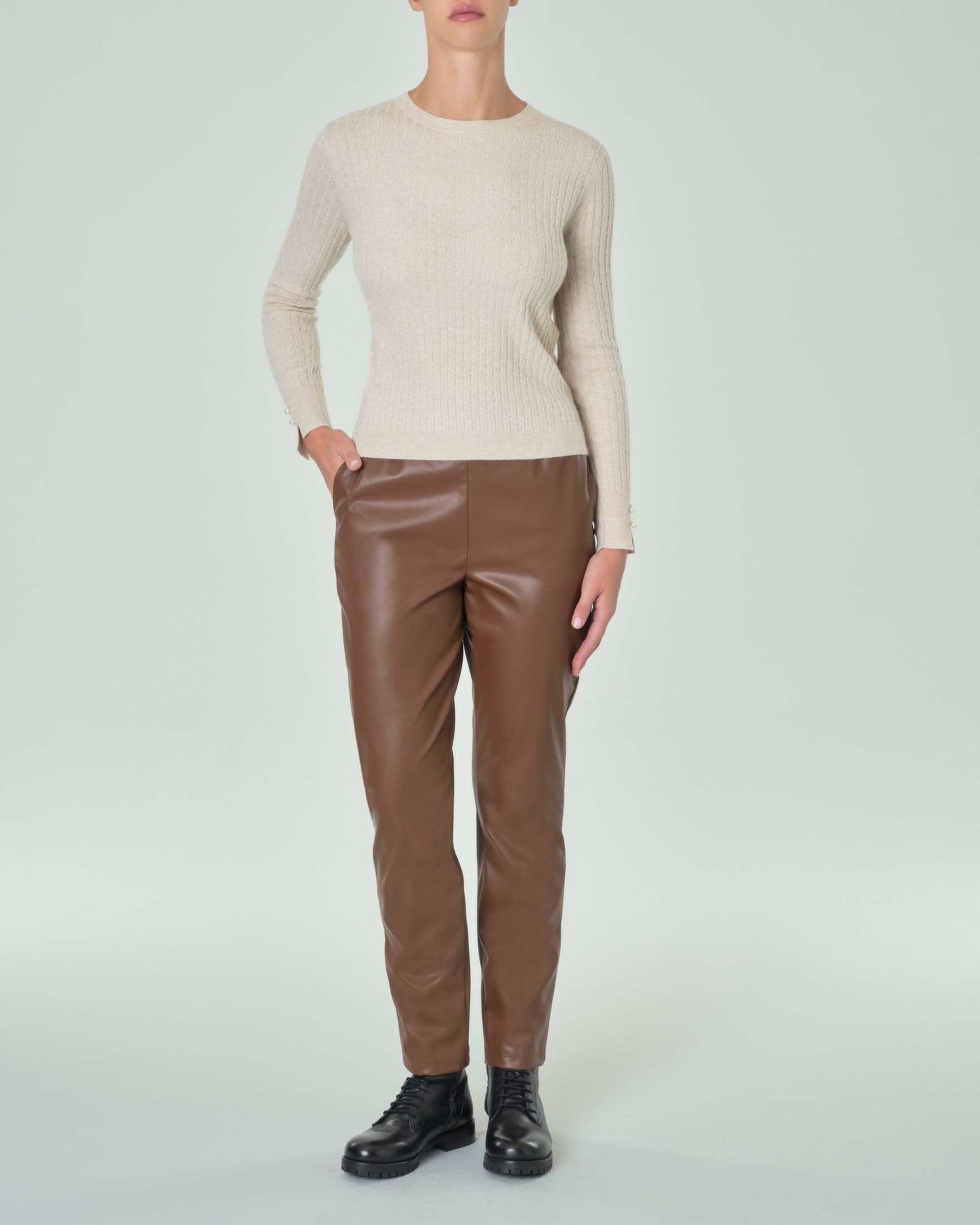 Pantaloni hot sale ecopelle zara