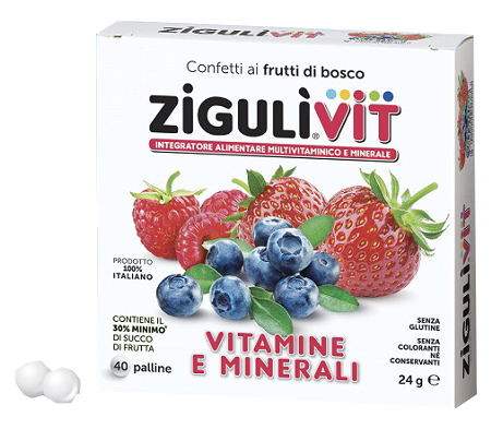 Zigulì caramelle palline gusto di fragola astuccio da 24 g Falqui