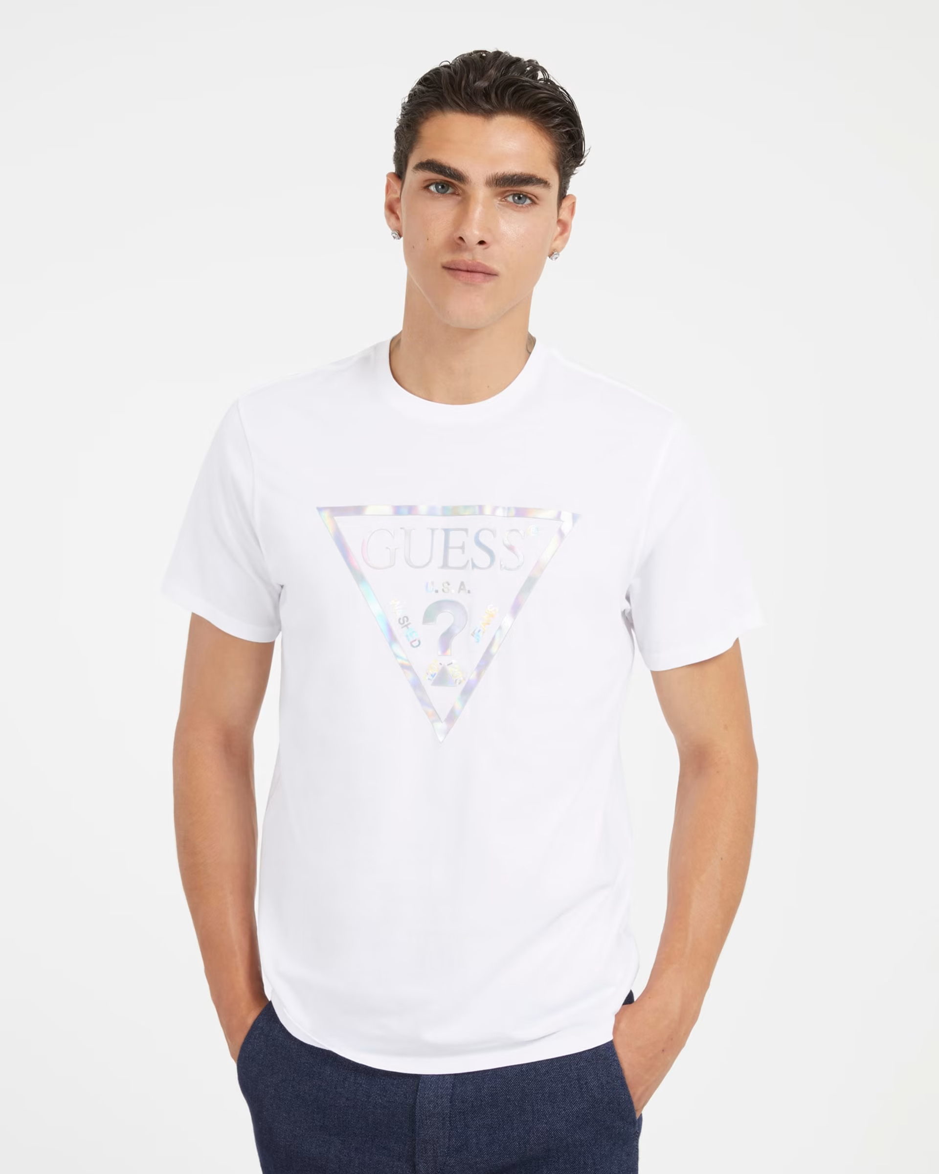 T shirt bianca clearance guess