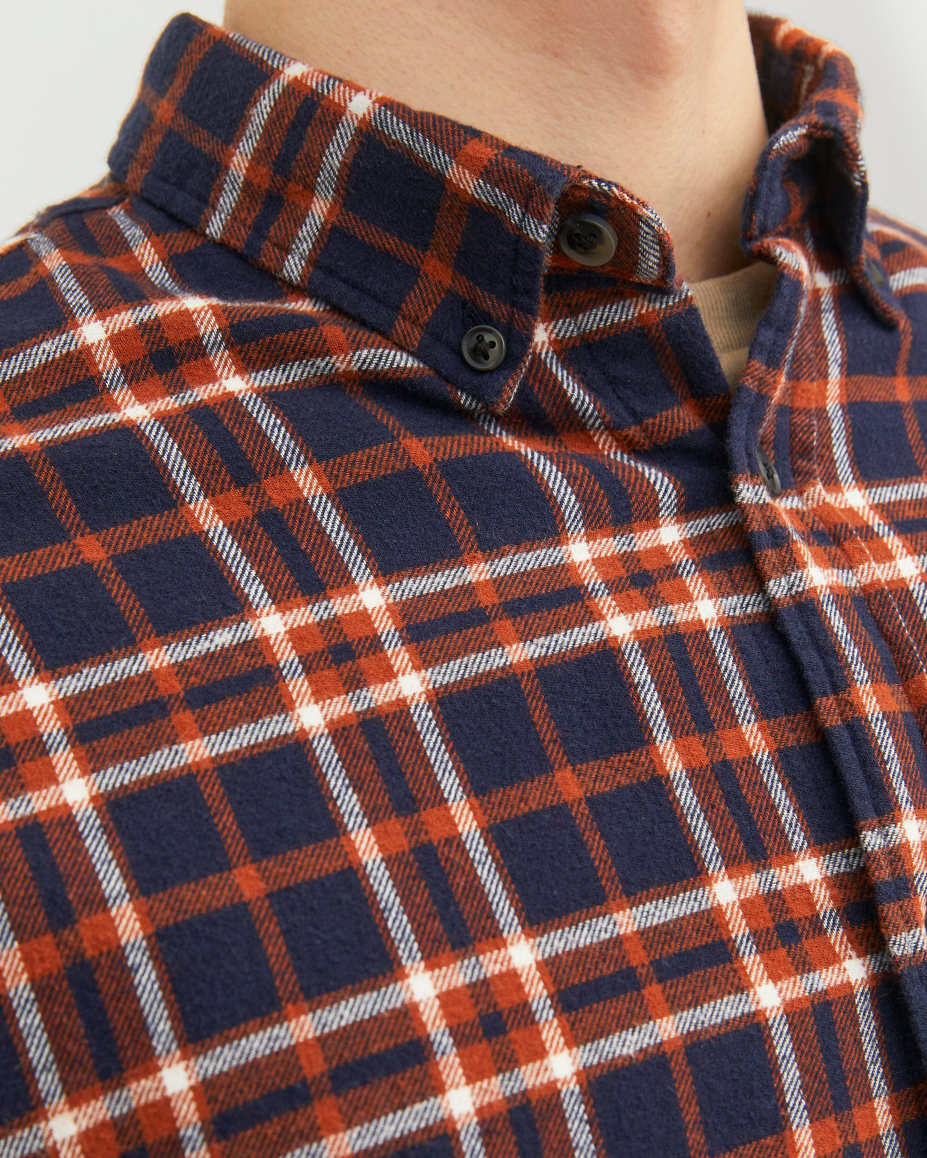 Camicia A Quadri Uomo Flanella - Maniche Lunghe, 2 Tasche, Casual, Cotone E Poliestere - Foto 7