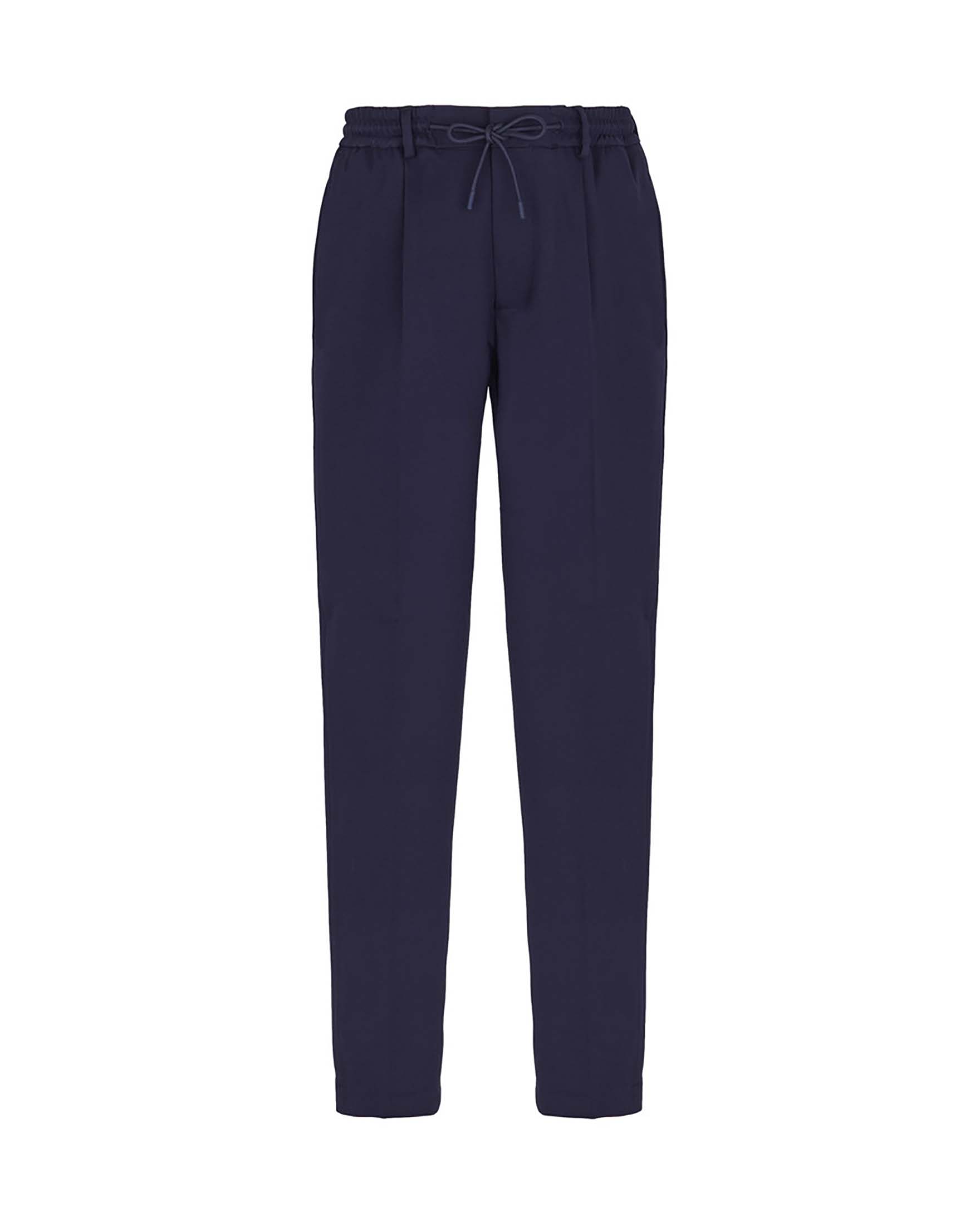 Pantalaccio blu in flanella di lana stretch