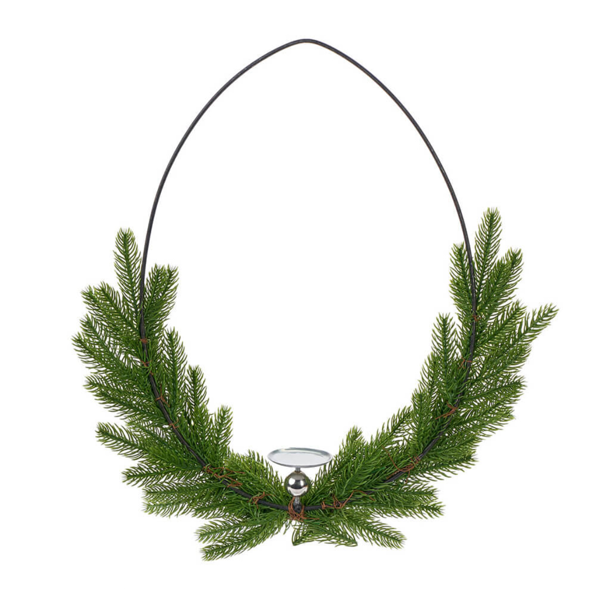 Corona con Porta Candela 40x4x45h Nuvole di Stoffa