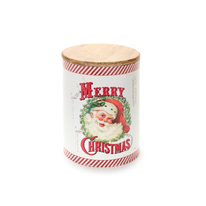 Contenitore in Latta Tondi 17x23 Nuvole di Stoffa