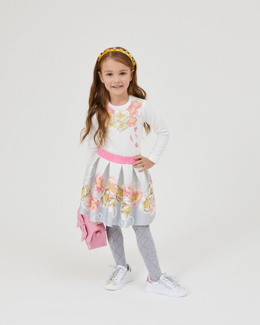 Gonna corta con stampa a fiori bambina : acquisto online - Gonna