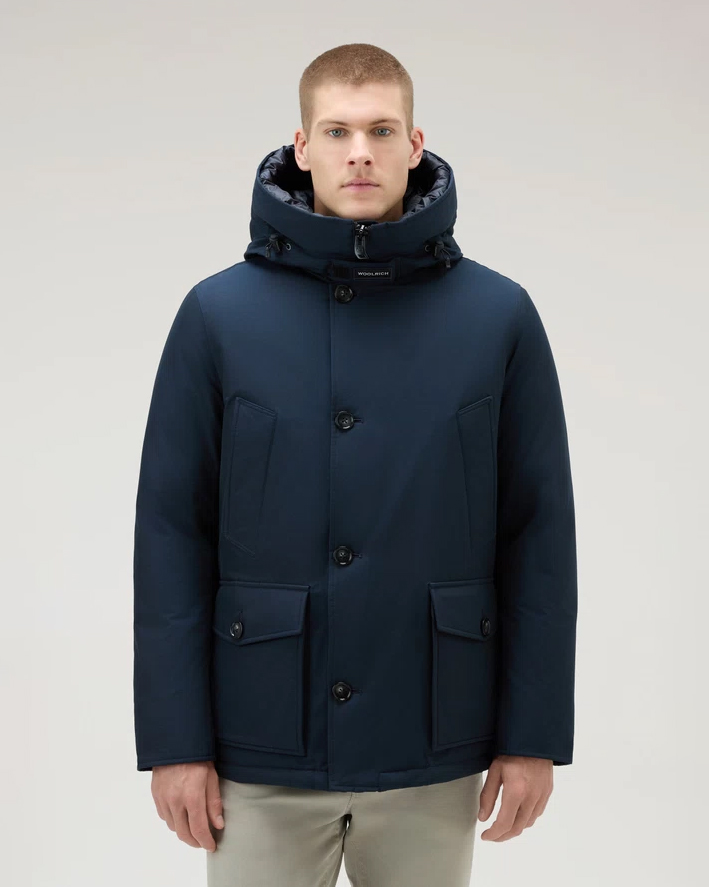Arctic Anorak in Ramar Cloth blu Pellizzari