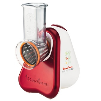 Moulinex Fresh Express DJ755G Affettatutto Grattugia Elettrico, 5 Funzioni  di Taglio, 150 W, 1 Liter, 1 Decibel, plastica, Rosso