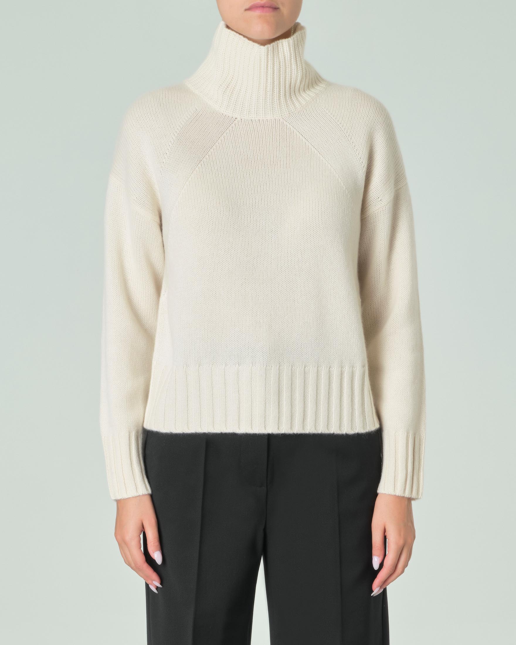 Dolcevita Donna Collo Alto In Cashmere Made In Italy - Morbido, Caldo E Taglio Sciancrato Per Un Look Elegante