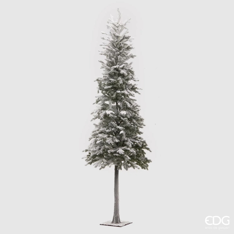 Albero di Natale Pino Superneve con Base in Metallo h.132 Edg