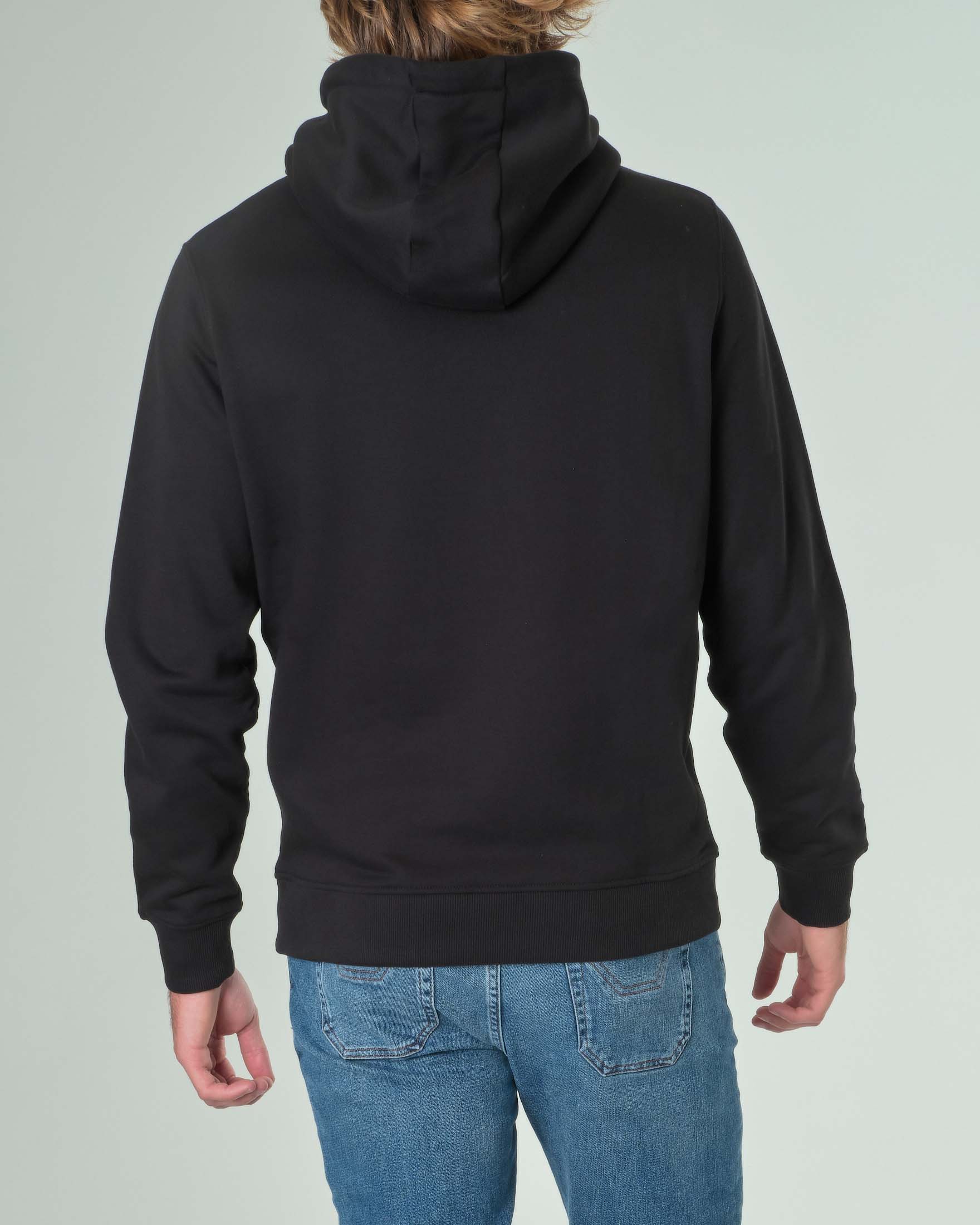 Felpa Lyle & Scott nera con cappuccio e logo aquila gialla