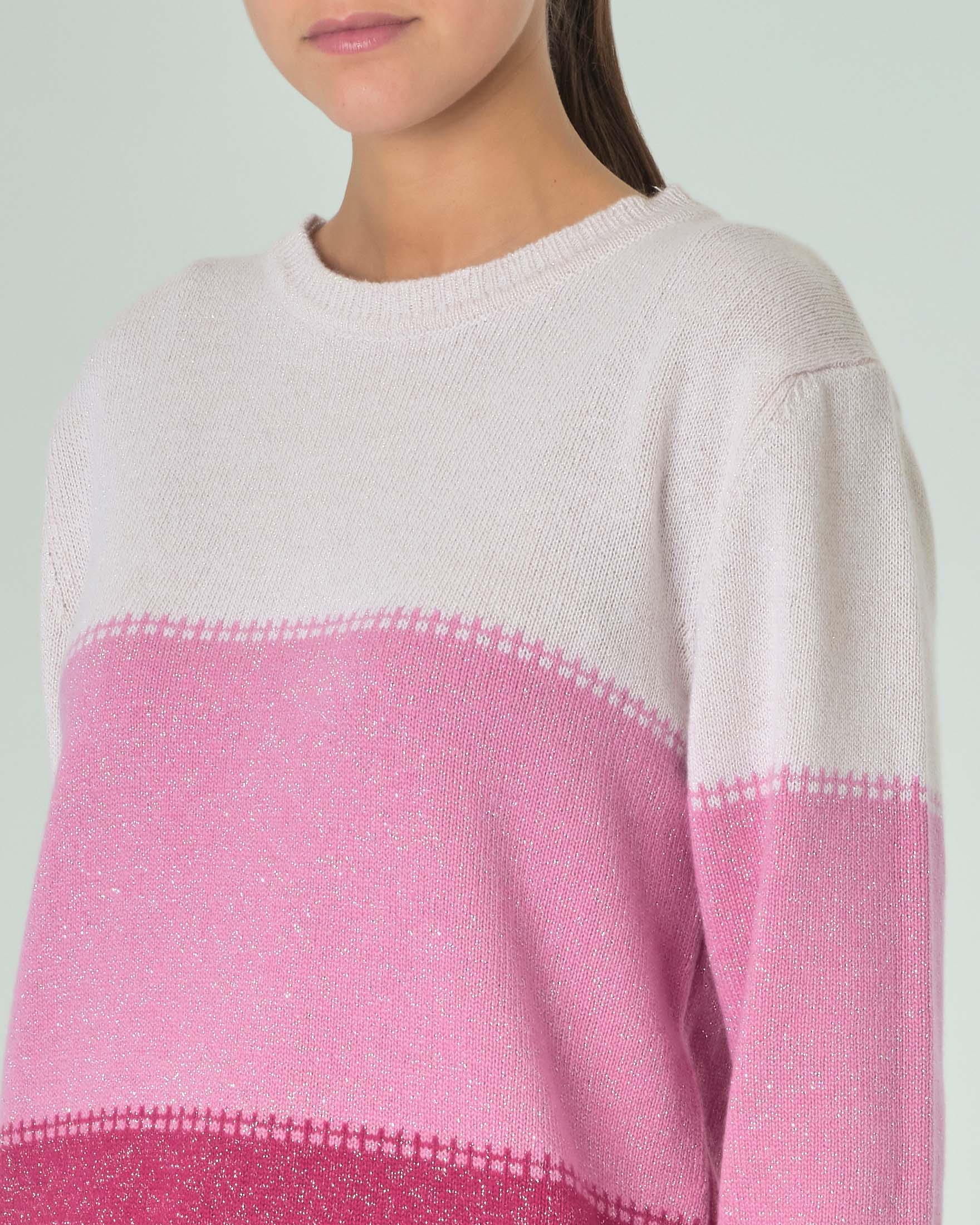 Maglia rosa cipria top
