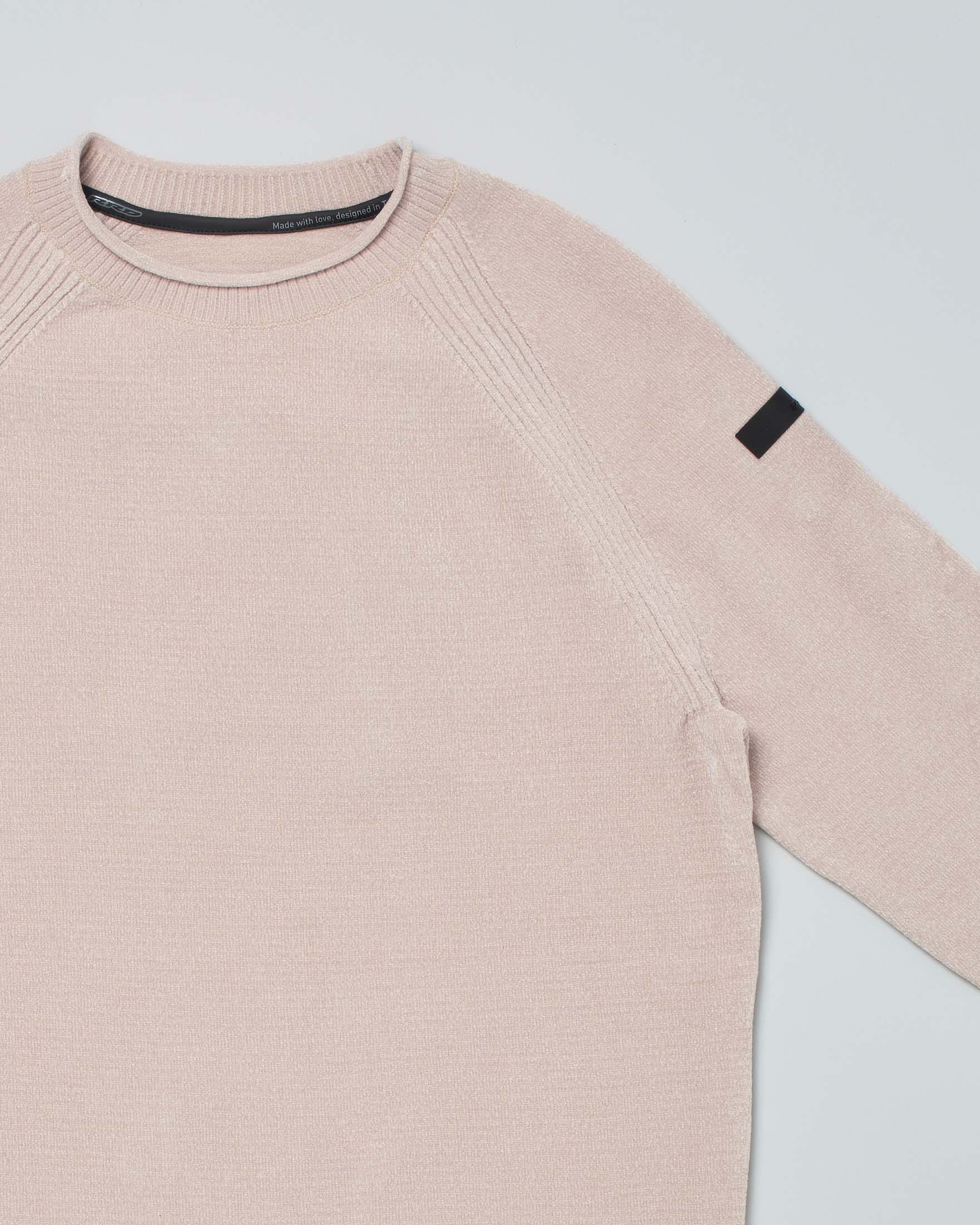 Maglia color sabbia in ciniglia con patch logo 10 anni image