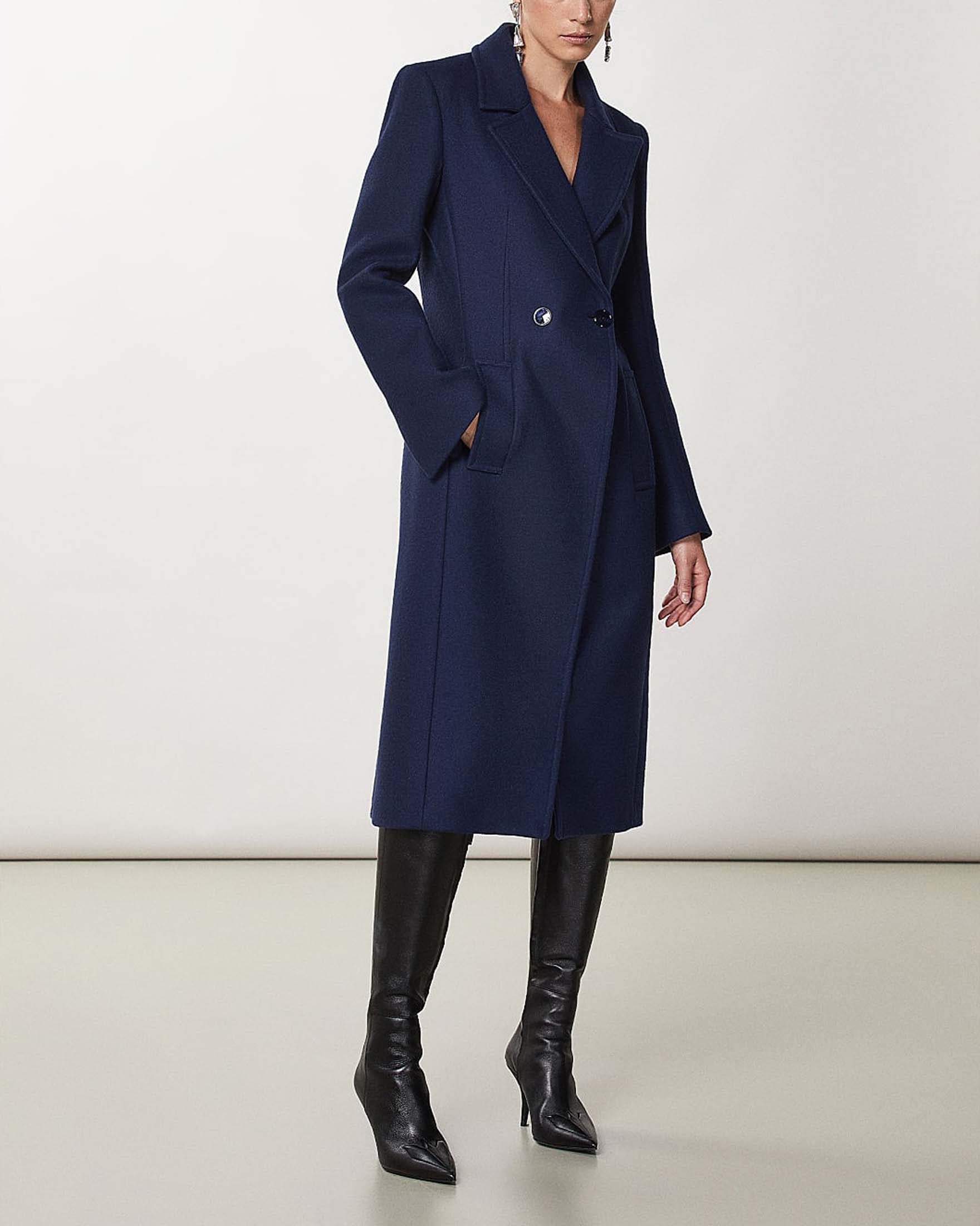 Cappotto blu donna hotsell