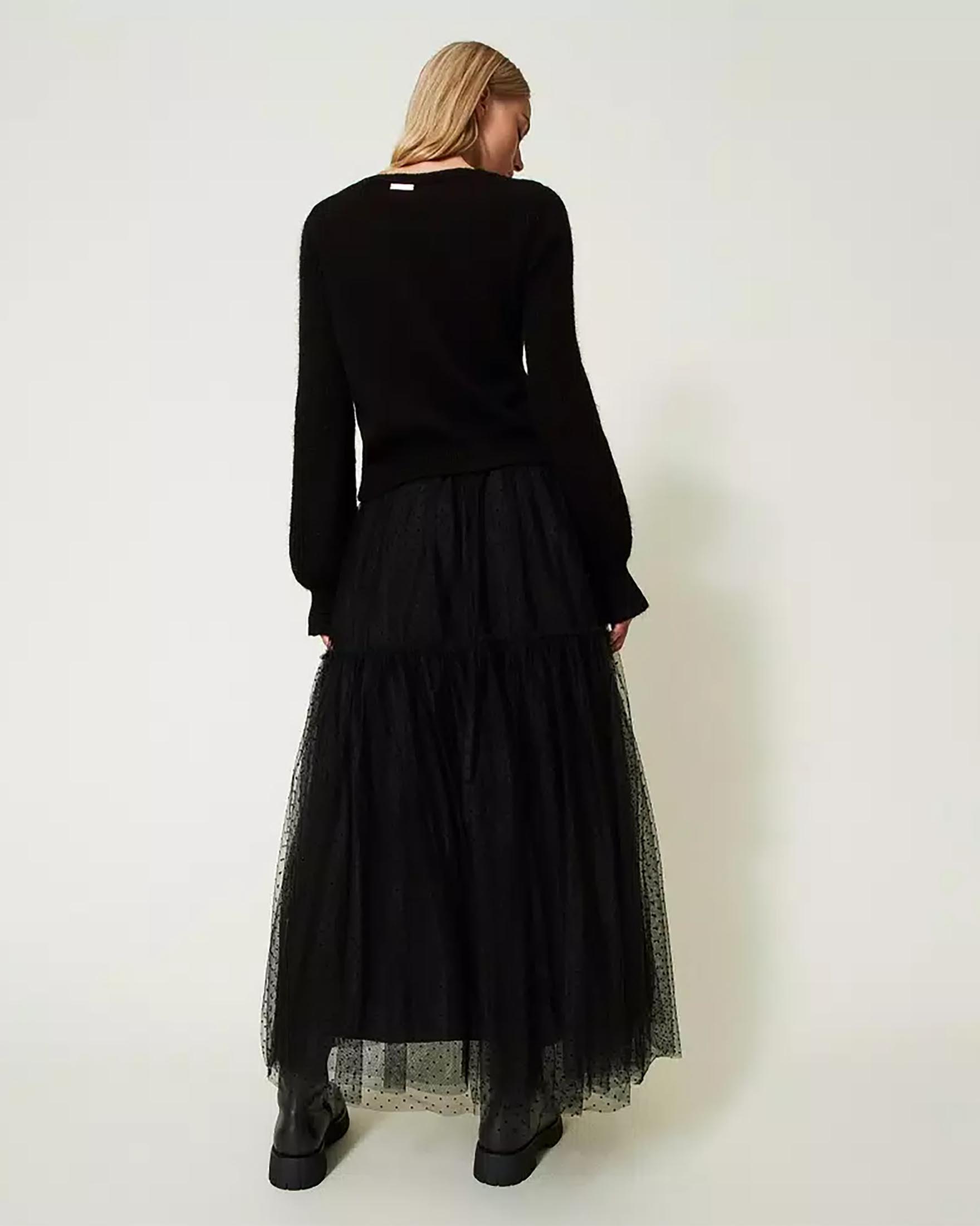 Gonna nera tulle on sale lunga