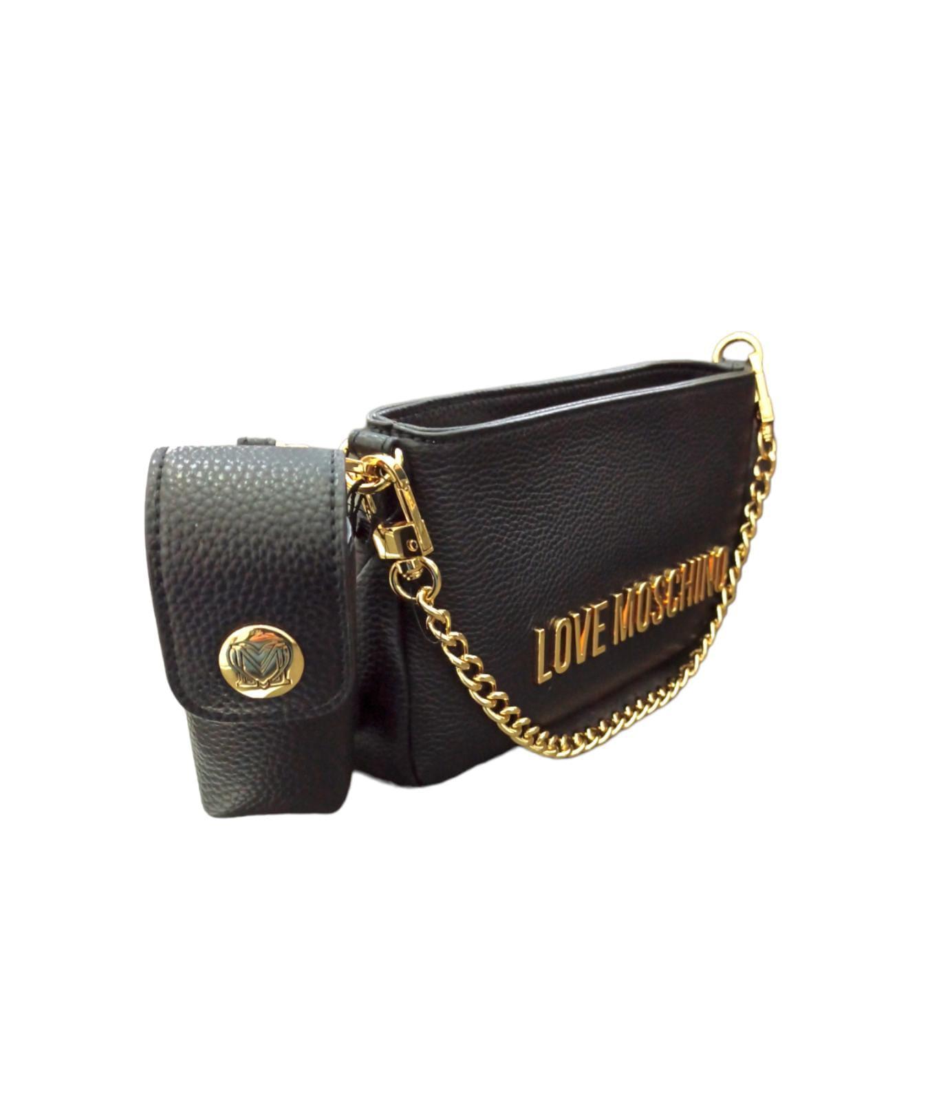 Love moschino borsa on sale grain pu nero