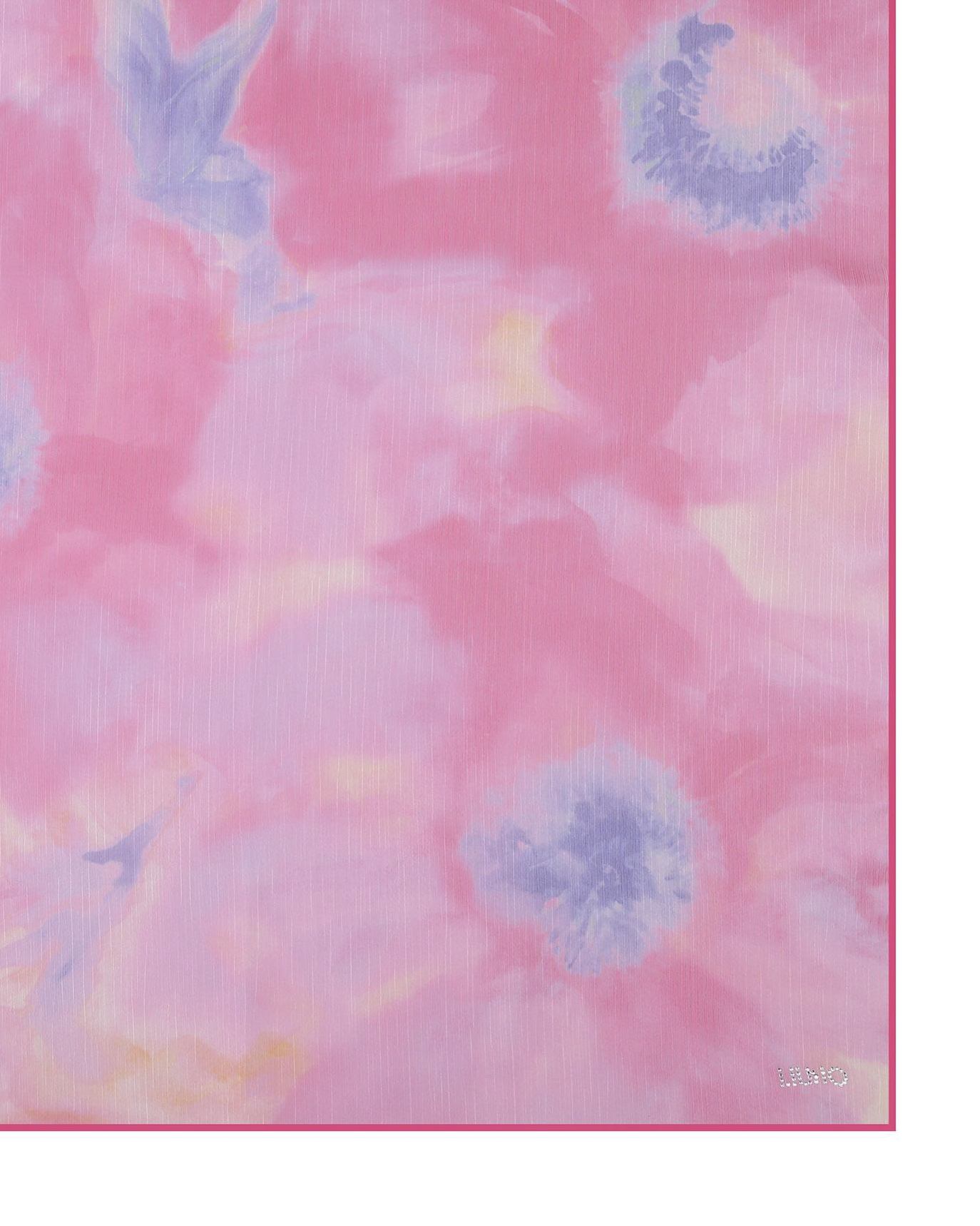 Stola in creponne a fantasia acquerellata fucsia rosa e lilla