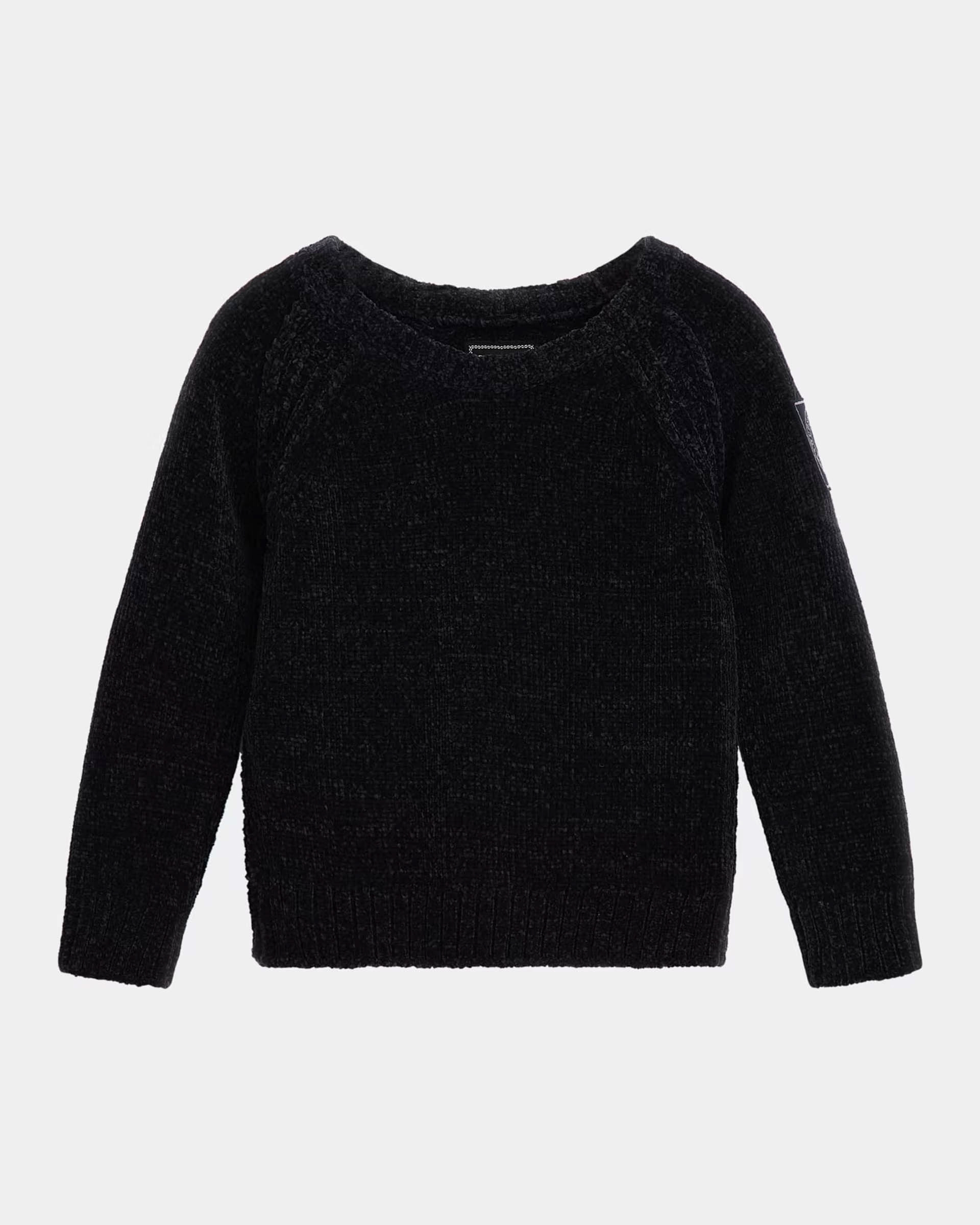 Maglia blu girocollo in morbida ciniglia 12-24 mesi