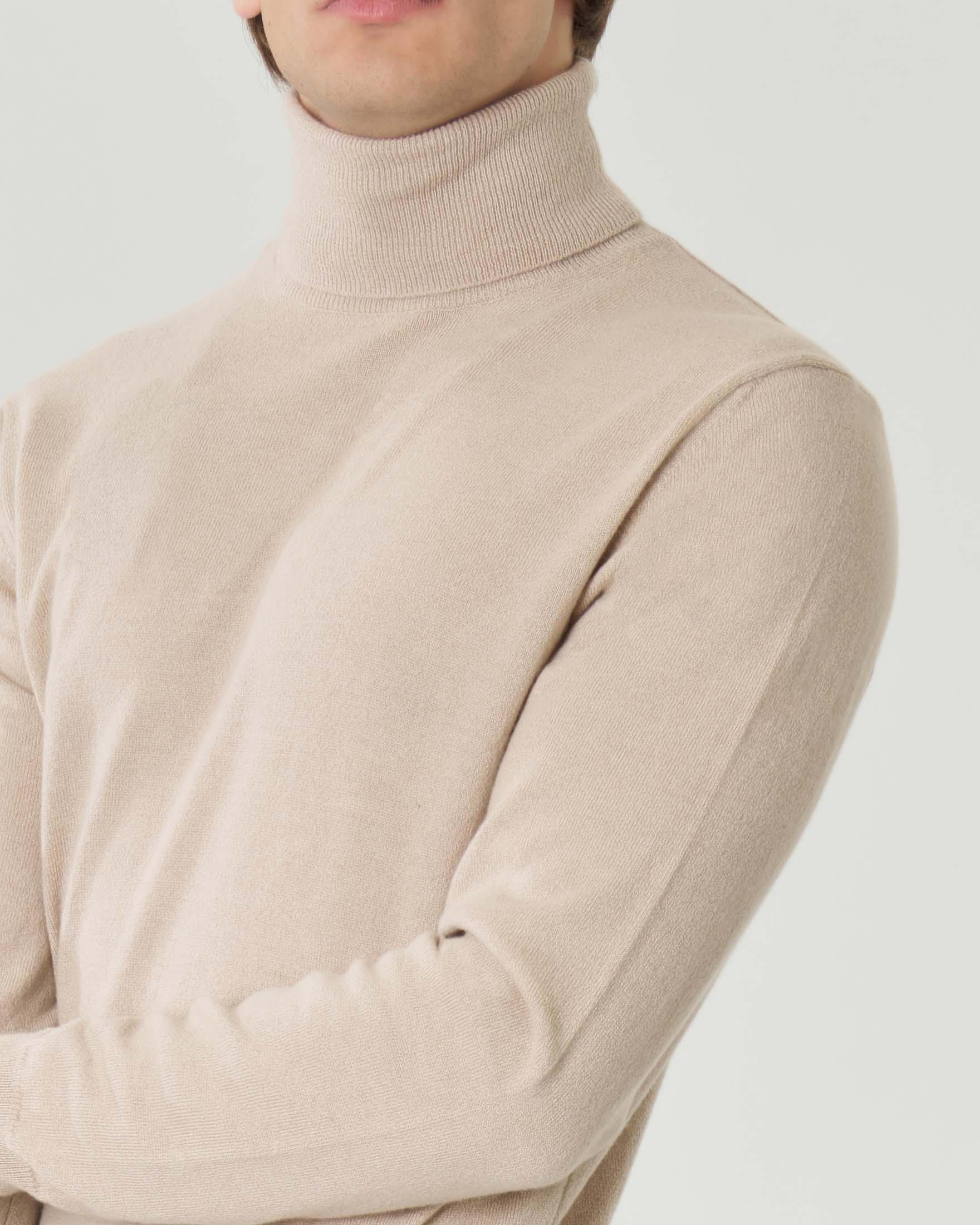 Dolcevita Pellizzari beige in misto lana e cachemire finezza 12 image