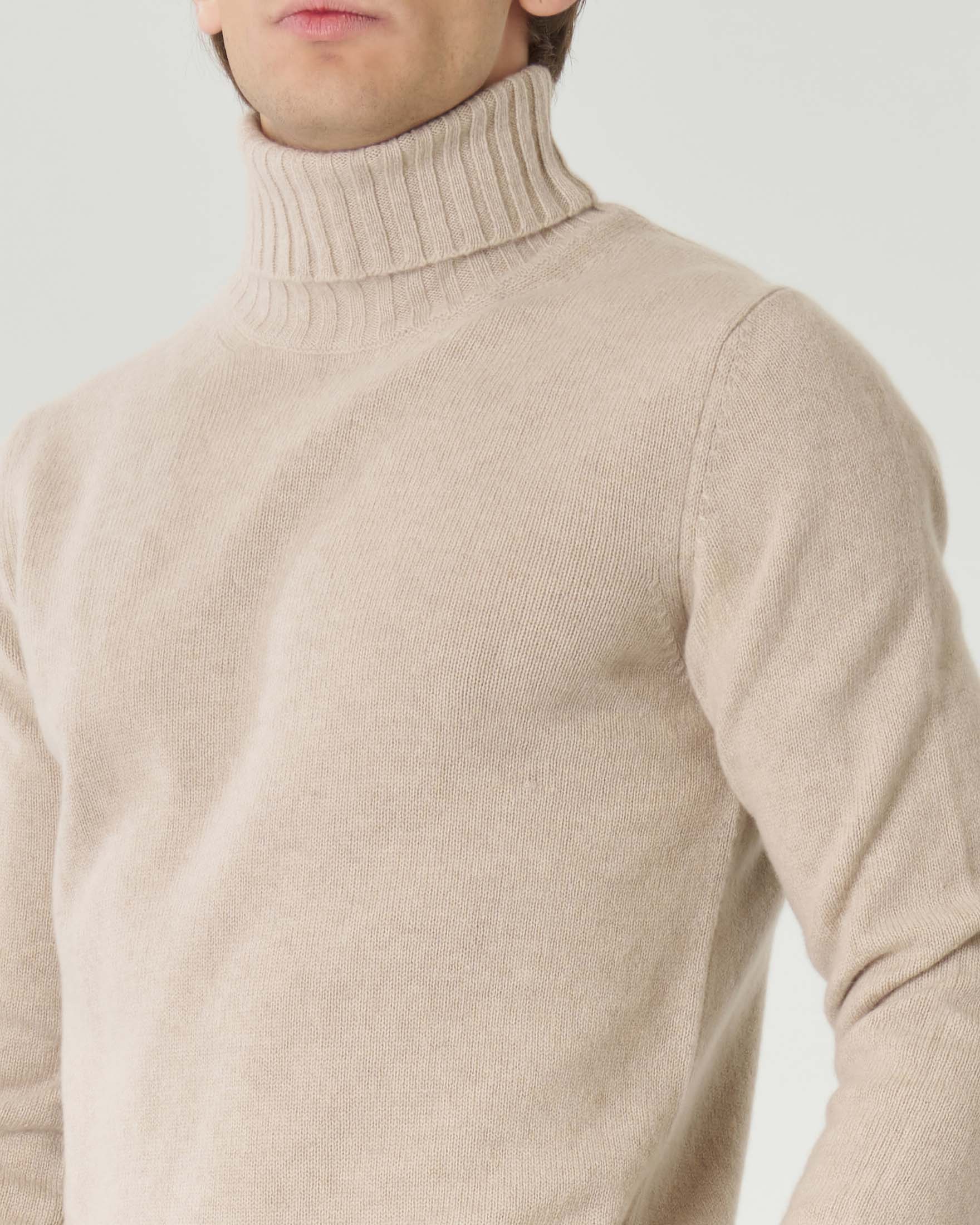 Dolcevita Rodolfo Pellizzari beige in misto lana e cachemire finezza 7 image