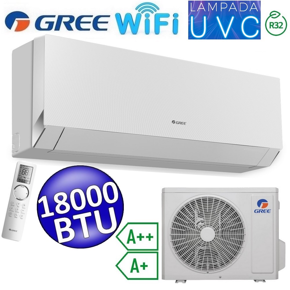 Unité Intérieure Climatisation Gree Clivia R32 - 9000 BTU (2,5 KW) - WiFi - Lampe UVC
