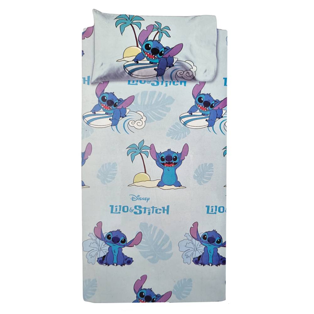 Disney Stitch Set biancheria da letto lenzuolo federa Cartoon