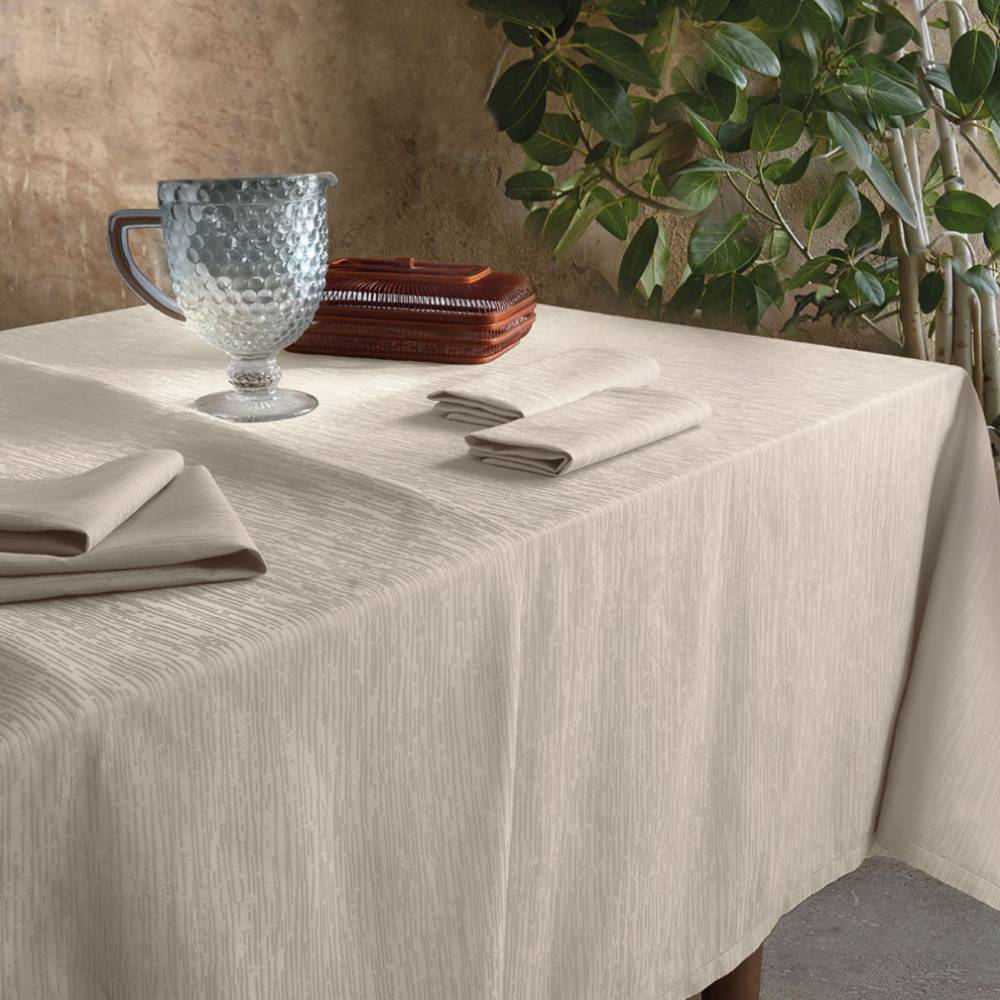 Servizio da tavola in cotone jacquard VALLESUSA Lia sabbia