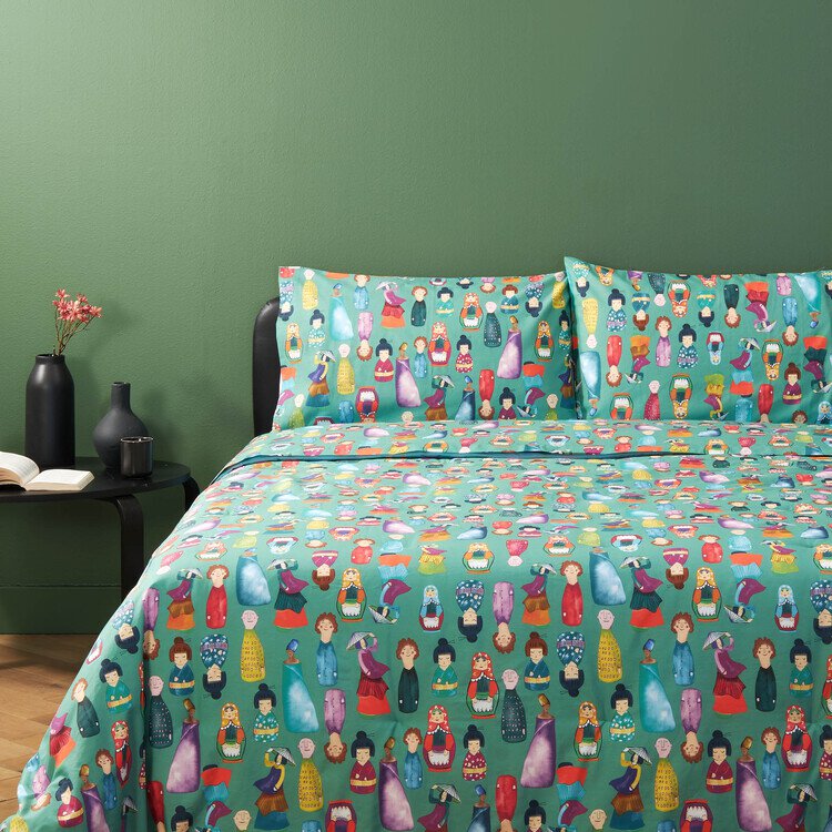 Set Lenzuola Inter Ufficiale Letto Singolo - 100% Cotone - Lenzuolo Sopra + Sotto + Federa - Misure 150x290cm