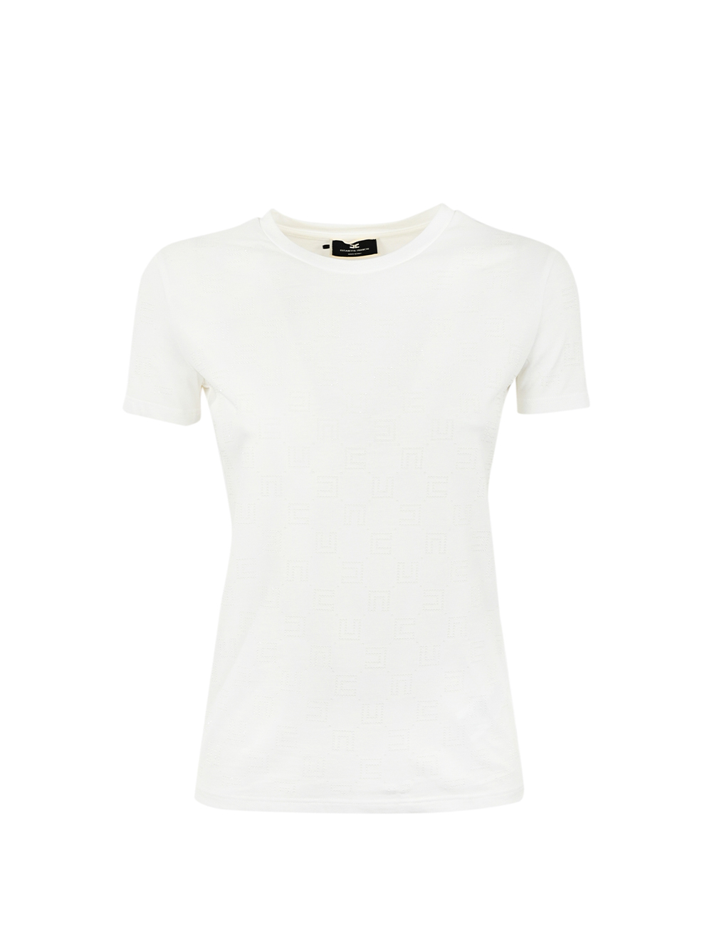 T-shirt con logo strass
