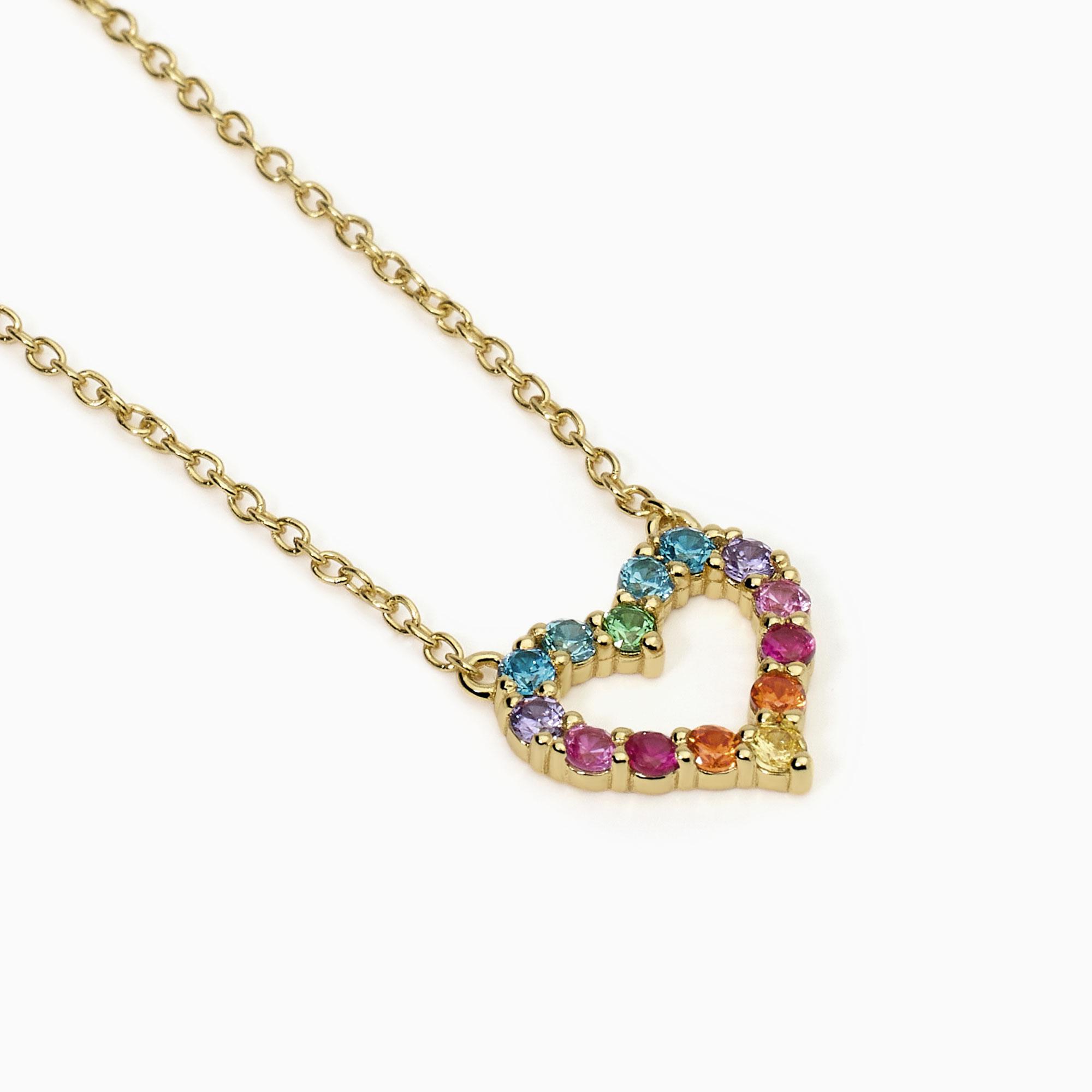 Girocollo In Argento Placcato Oro Con Cuore - View1