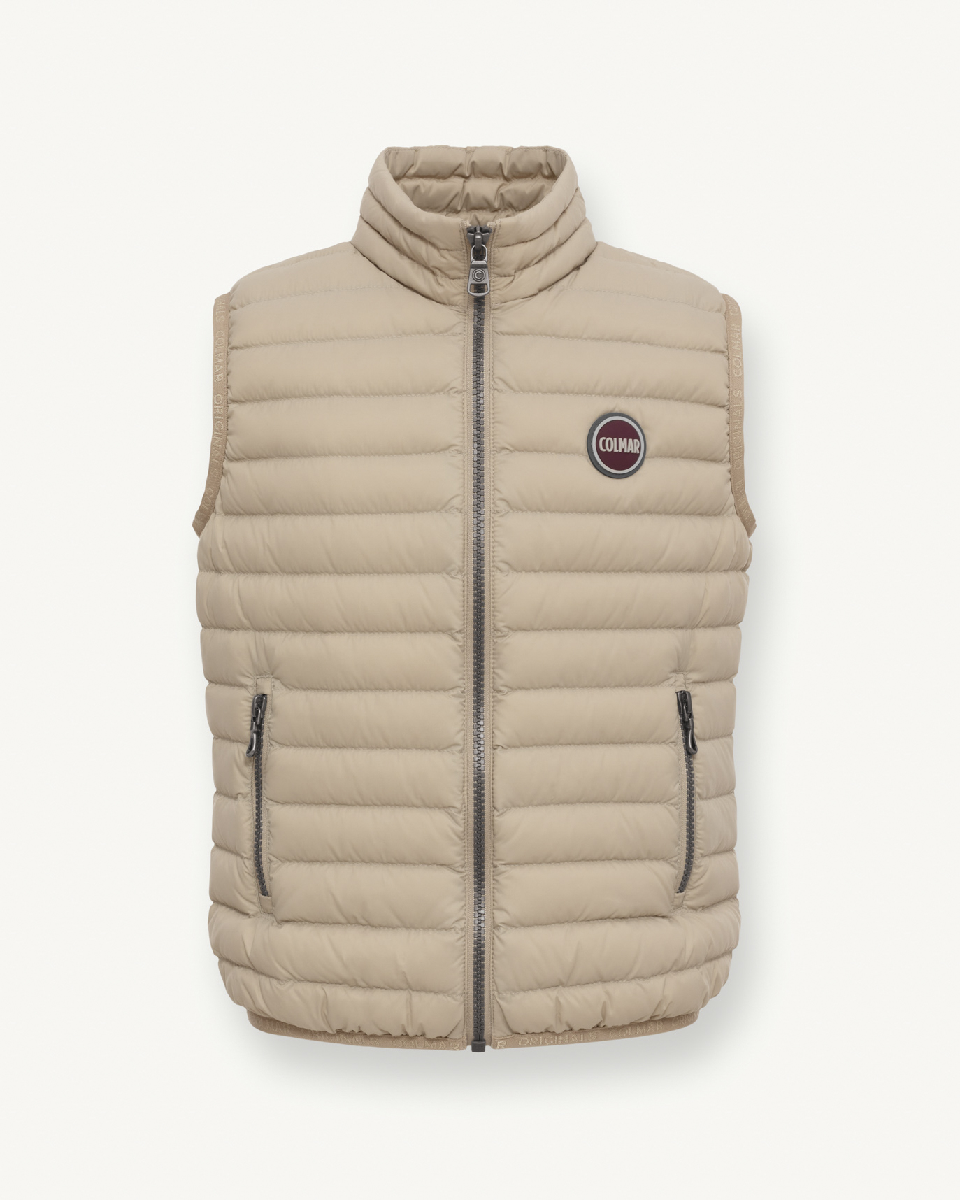 Piumino gilet Colmar Originals color sabbia a collo alto