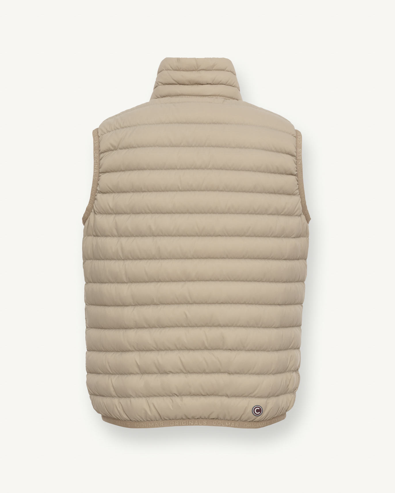 Piumino gilet Colmar Originals color sabbia a collo alto