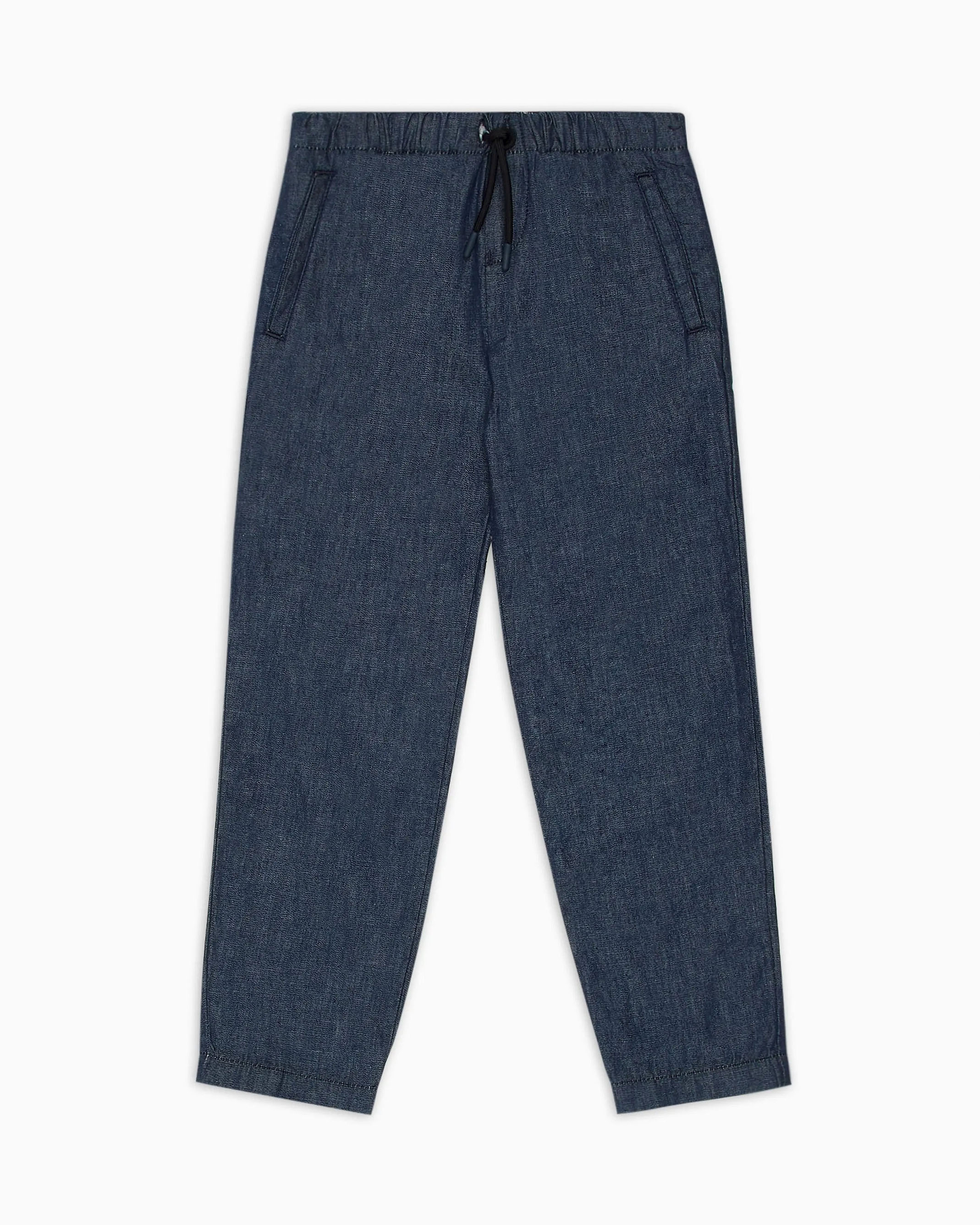 Pantalone Junior chambray loose fit con coulisse