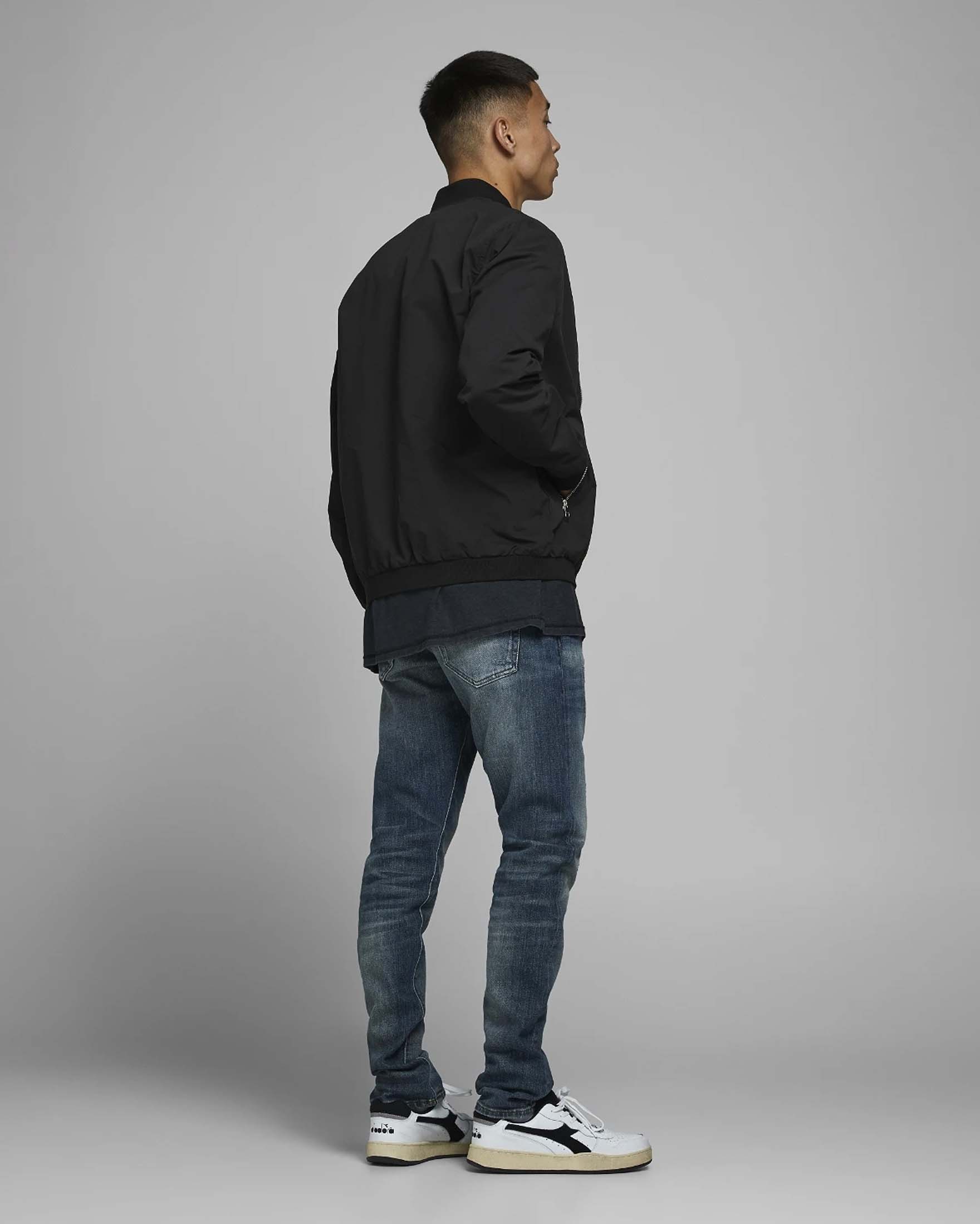 Giacca In Ecopelle Jack & Jones - Uomo Con Zip, Collo Coreano E Tasche Zip