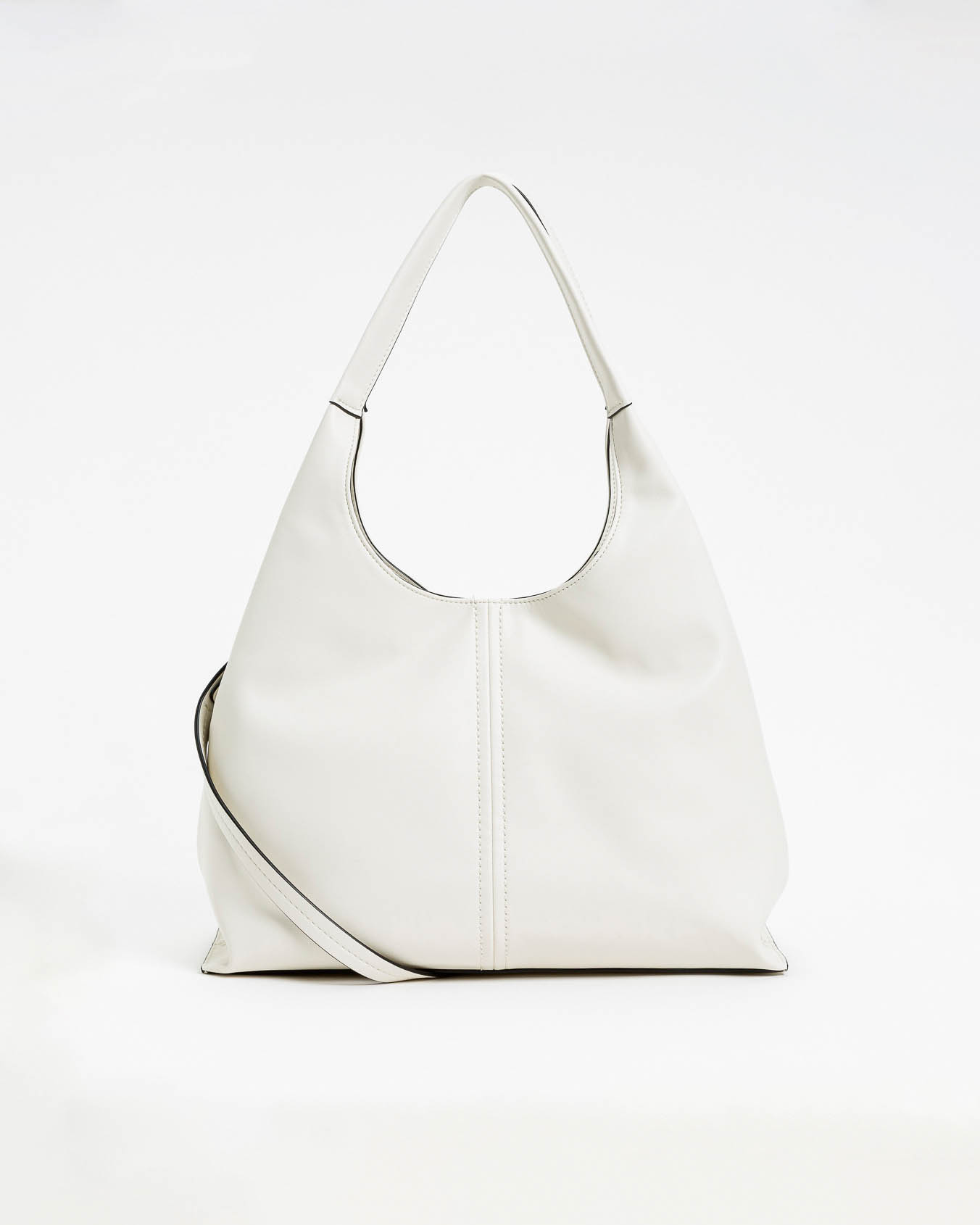 Sedia in similpelle bianca con gambe in metallo rivestite - Molving