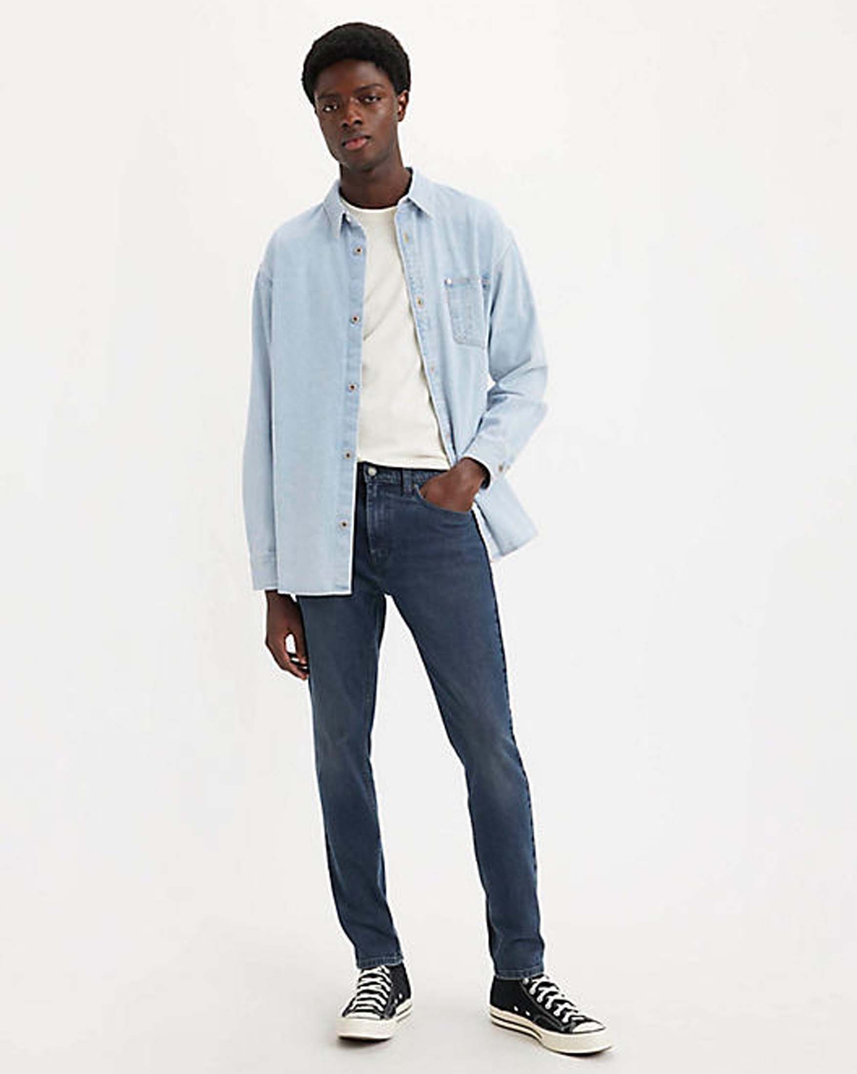 Jeans 512 slim tapered lavaggio scuro stone washed