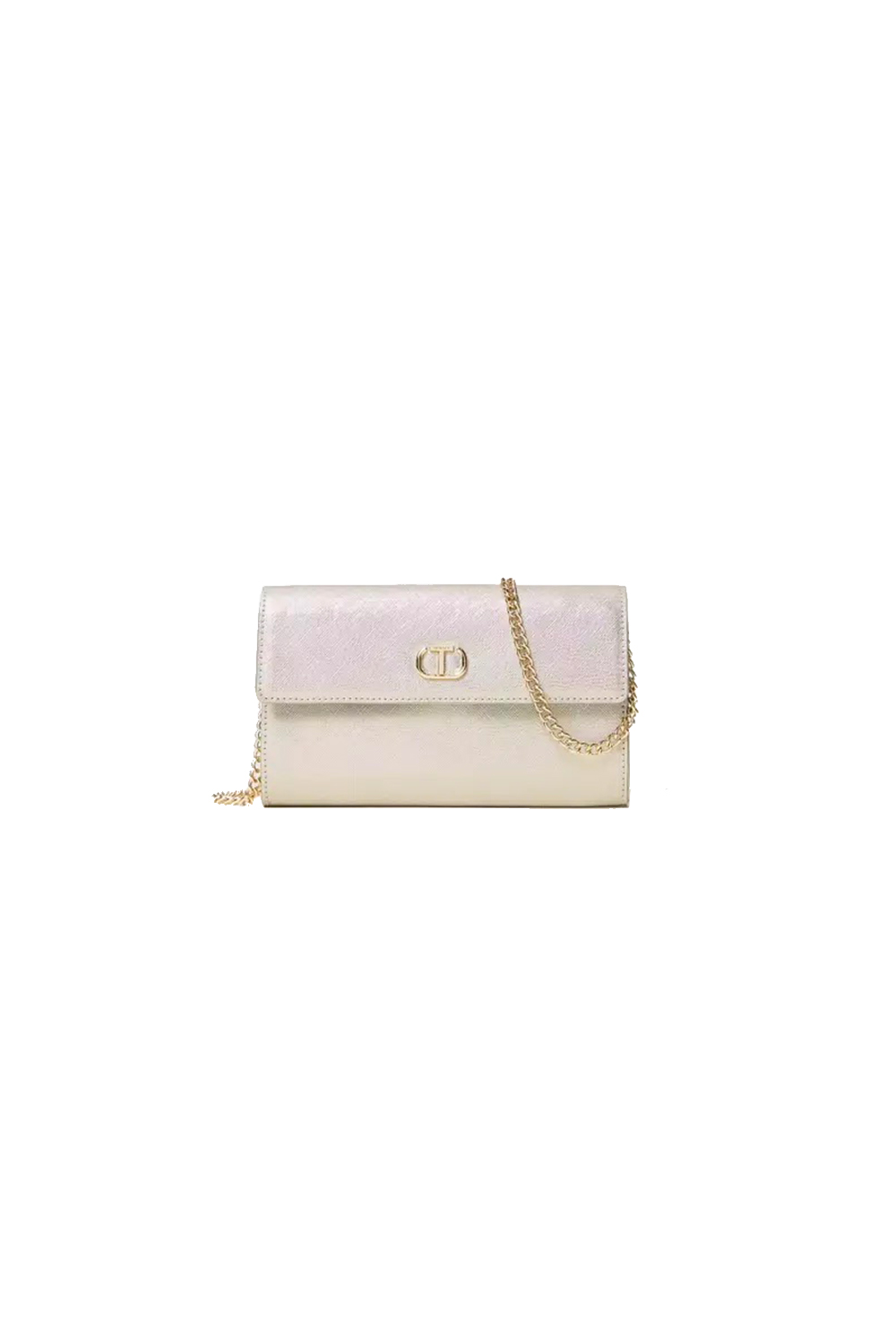 Clutch Glossy Effetto Pelle Laminata