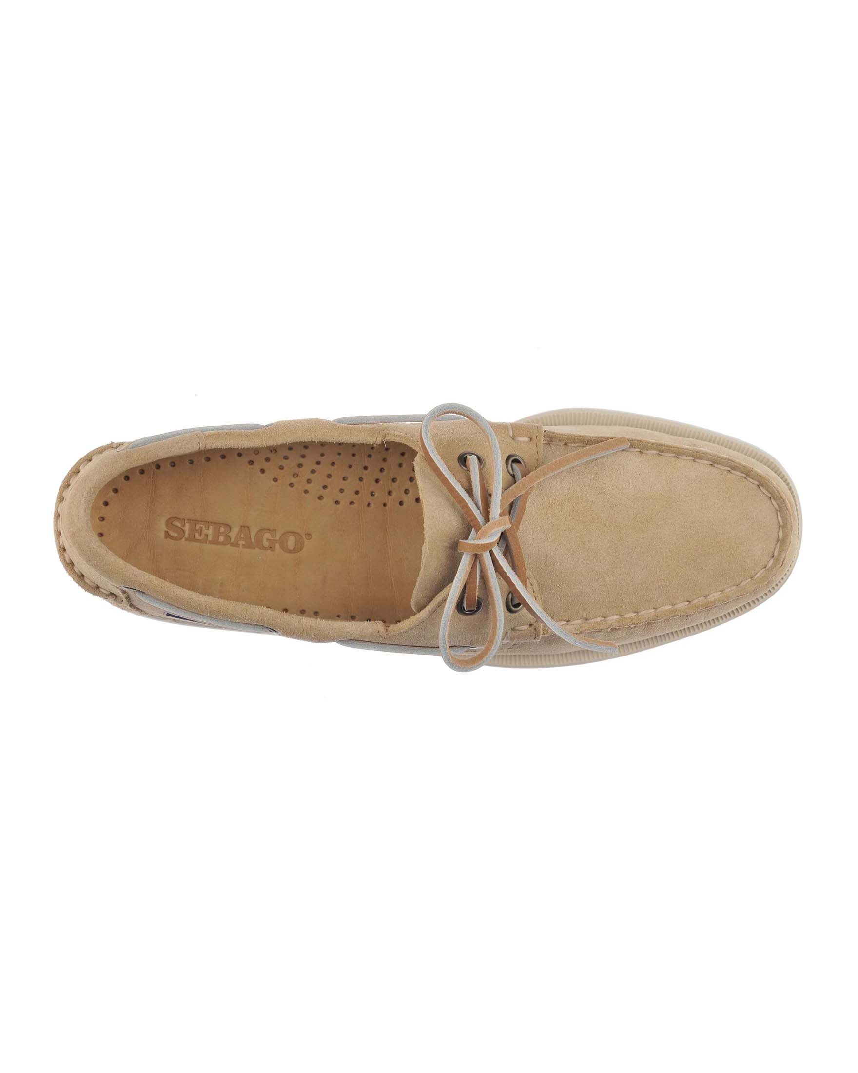 Mocassino da barca Sebago Portland in pelle scamosciata beige image