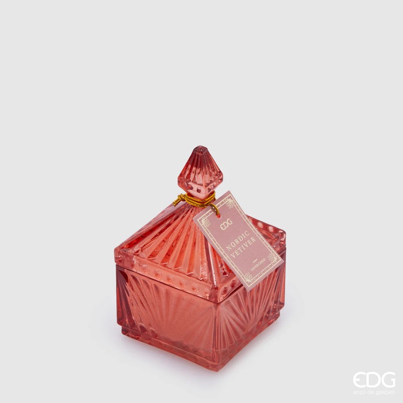 Candela Jasmine con Profumo Nordic Vetiver 6,5x6.5x12h Edg