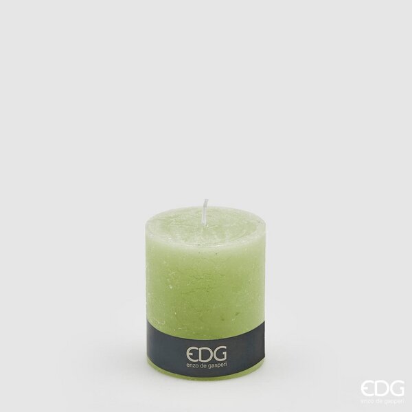 Candela Rustic Moccolo Verde h.7 d.6 Edg