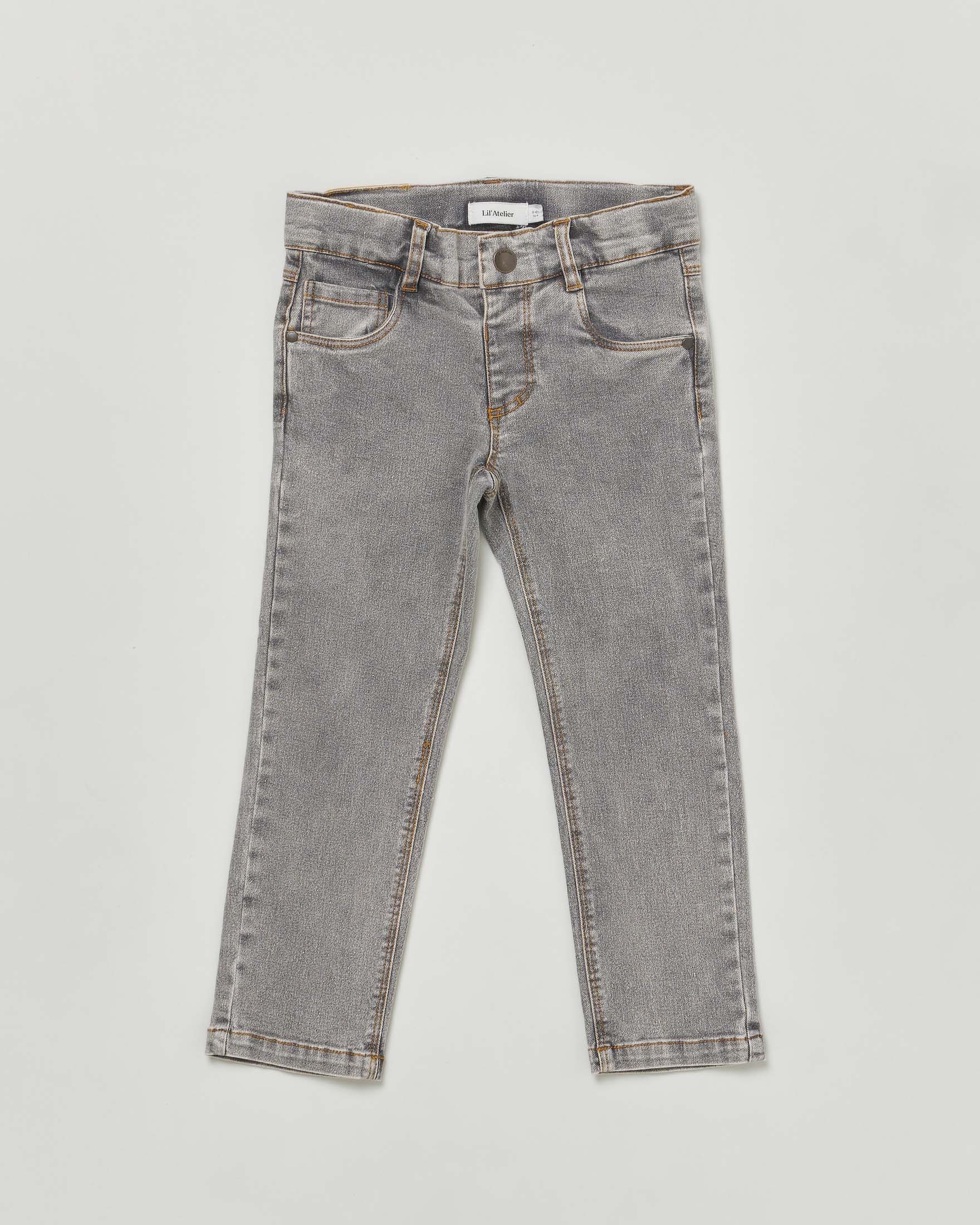 Jeans Lil'Atelier slim grigio in cotone stretch