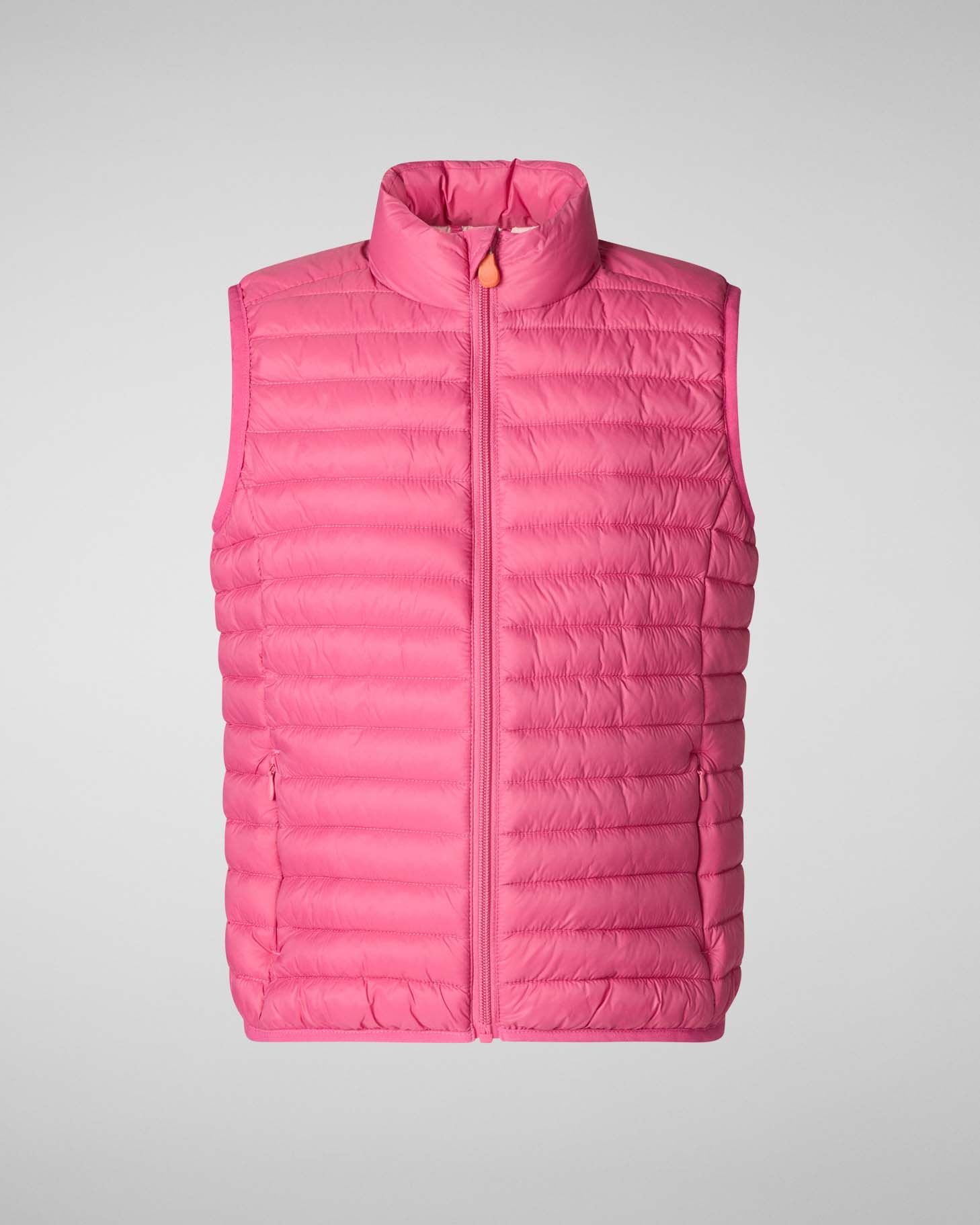 Gilet Dolin fucsia imbottito in Plumtech® con collo alto
